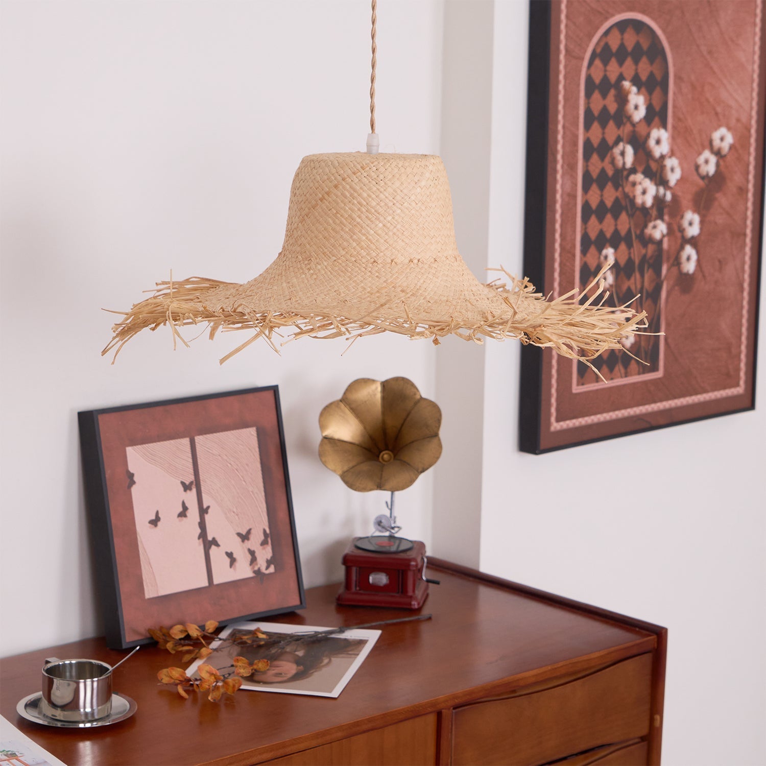 Zephyran Rattan Vintage Pendant Light - Letslighting
