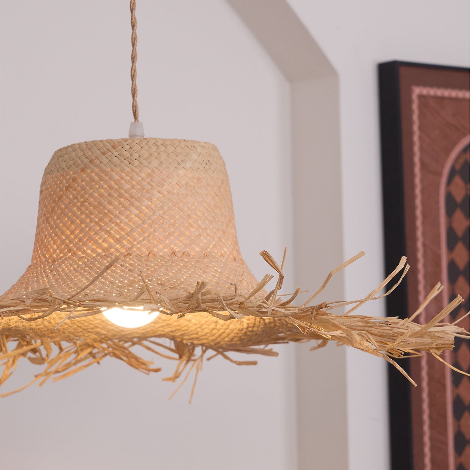 Zephyran Rattan Vintage Pendant Light - Letslighting