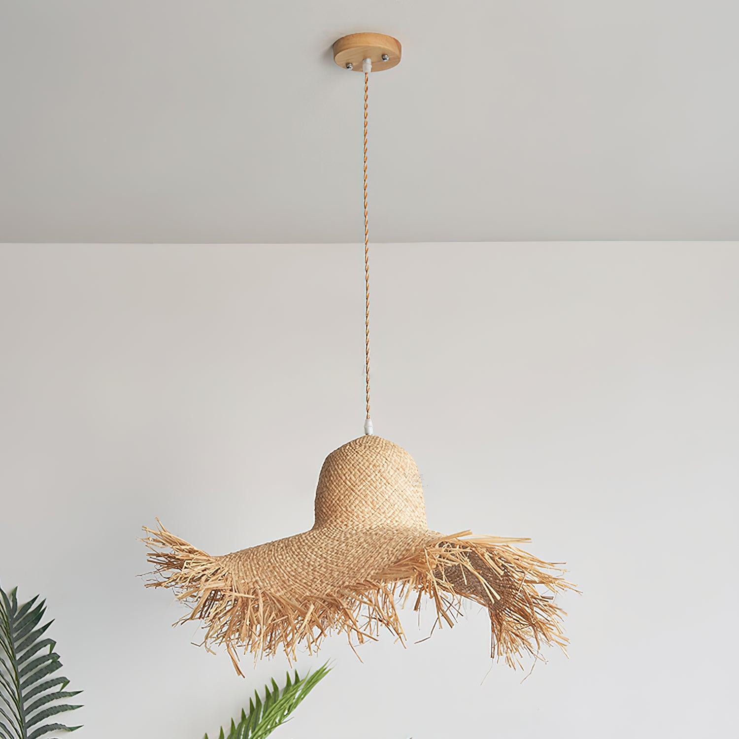 Zephyran Rattan Vintage Pendant Light - Letslighting