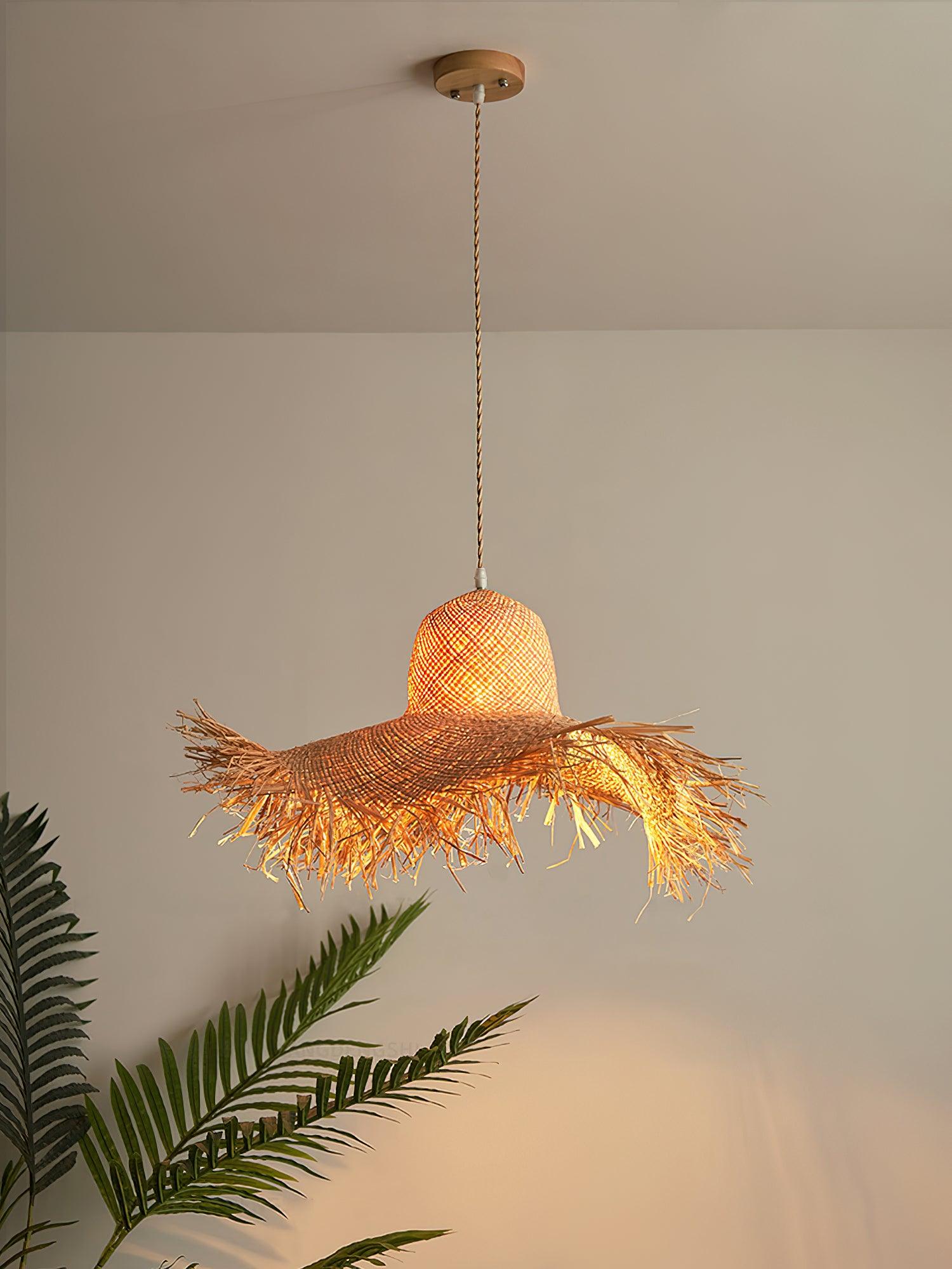 Zephyran Rattan Vintage Pendant Light - Letslighting