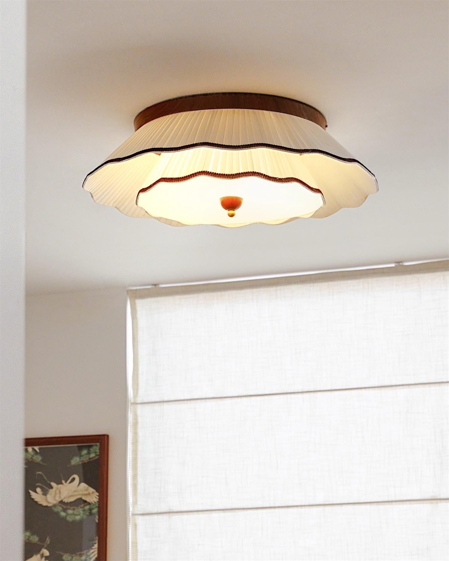 Ravelle Romantic Pleated Ceiling Lamp - Letslighting