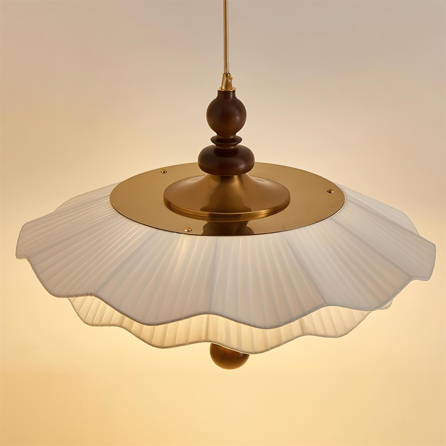 Ravina Pendant Lamp Pleated Ruffled Edge - Letslighting