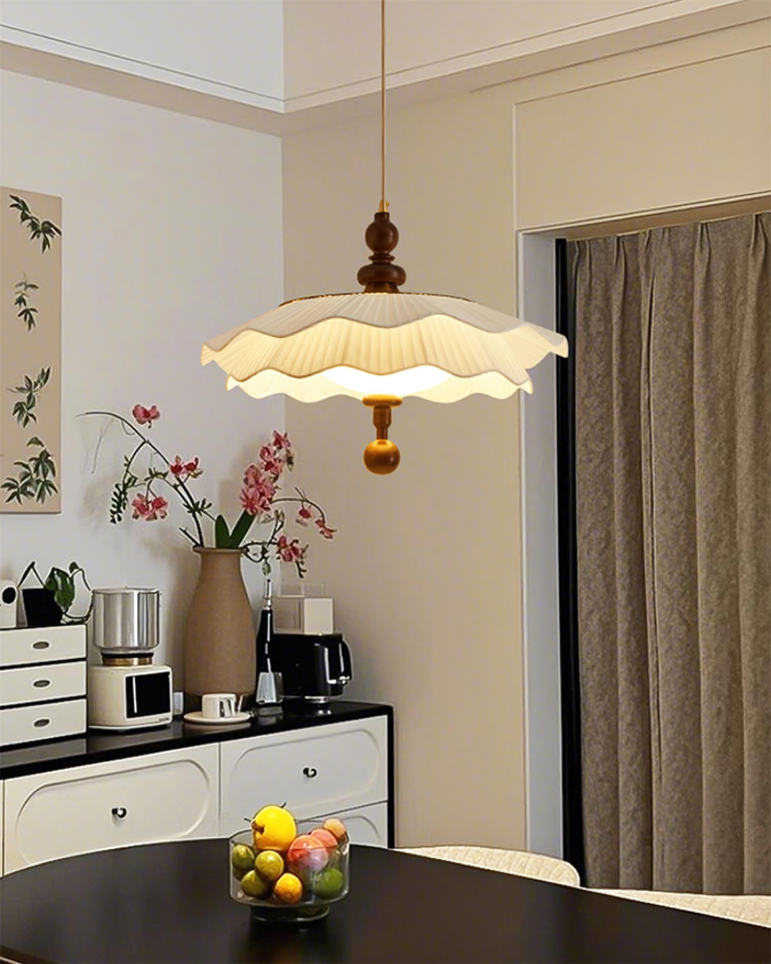 Ravina Pendant Lamp Pleated Ruffled Edge - Letslighting