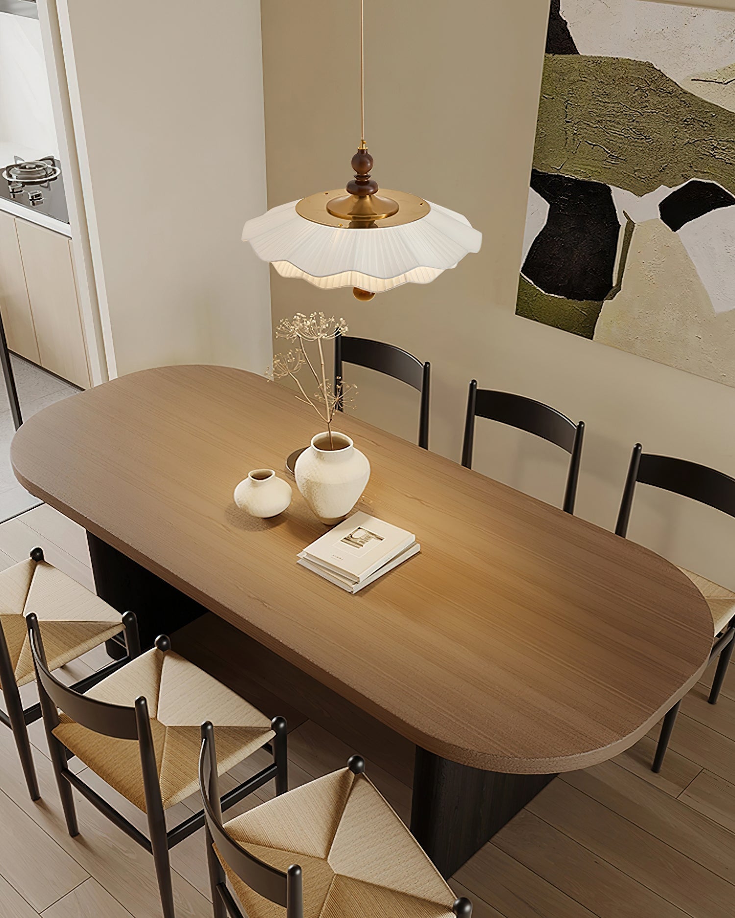 Ravina Pendant Lamp Pleated Ruffled Edge - Letslighting
