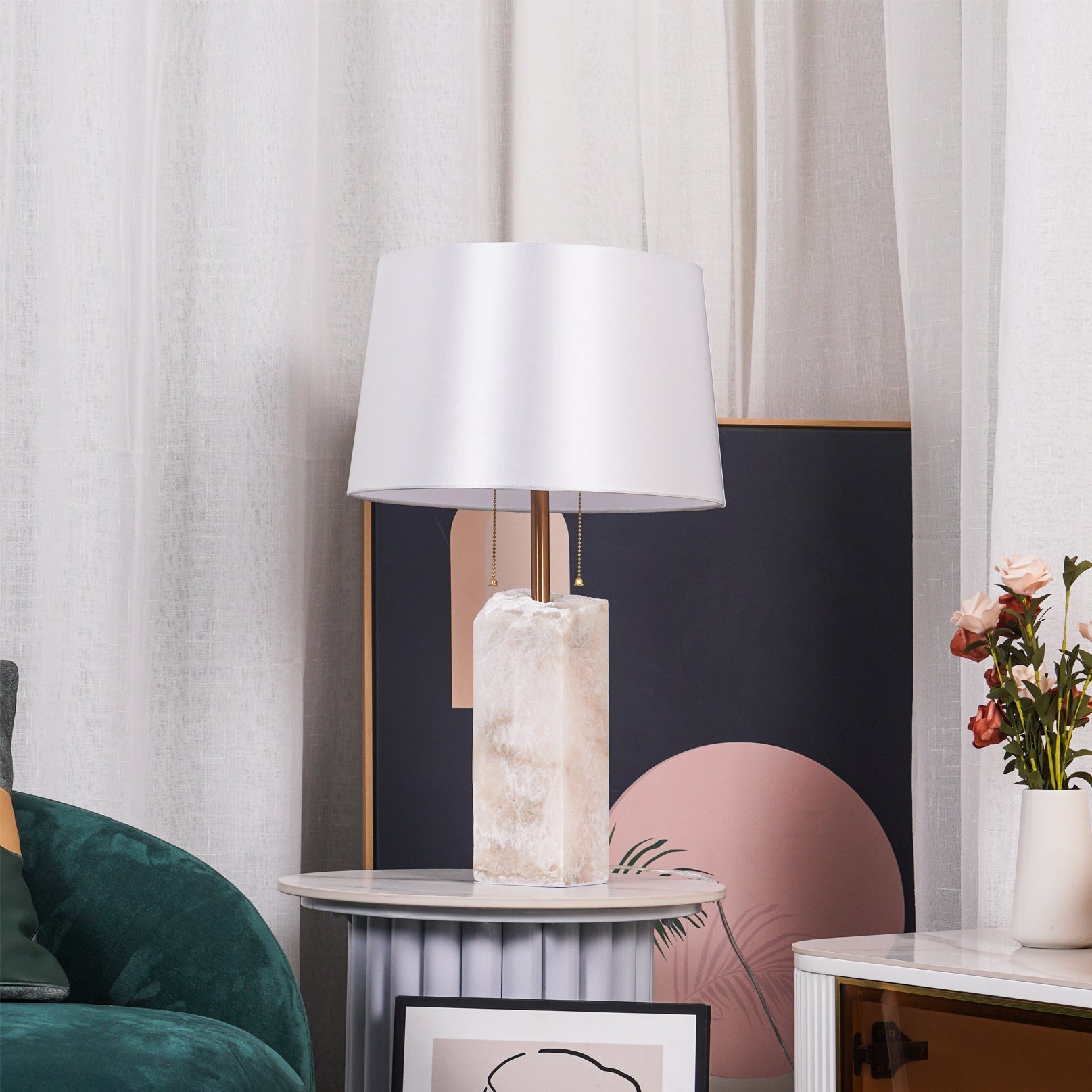 Syvaris Minimalist Alabaster Table Lamp - Letslighting