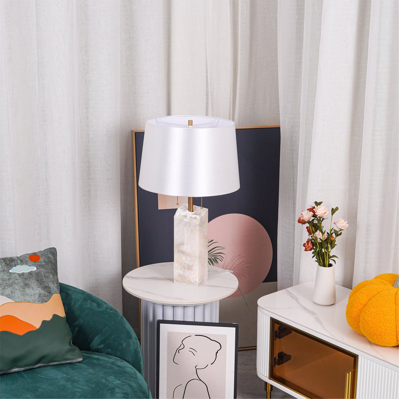 Syvaris Minimalist Alabaster Table Lamp - Letslighting