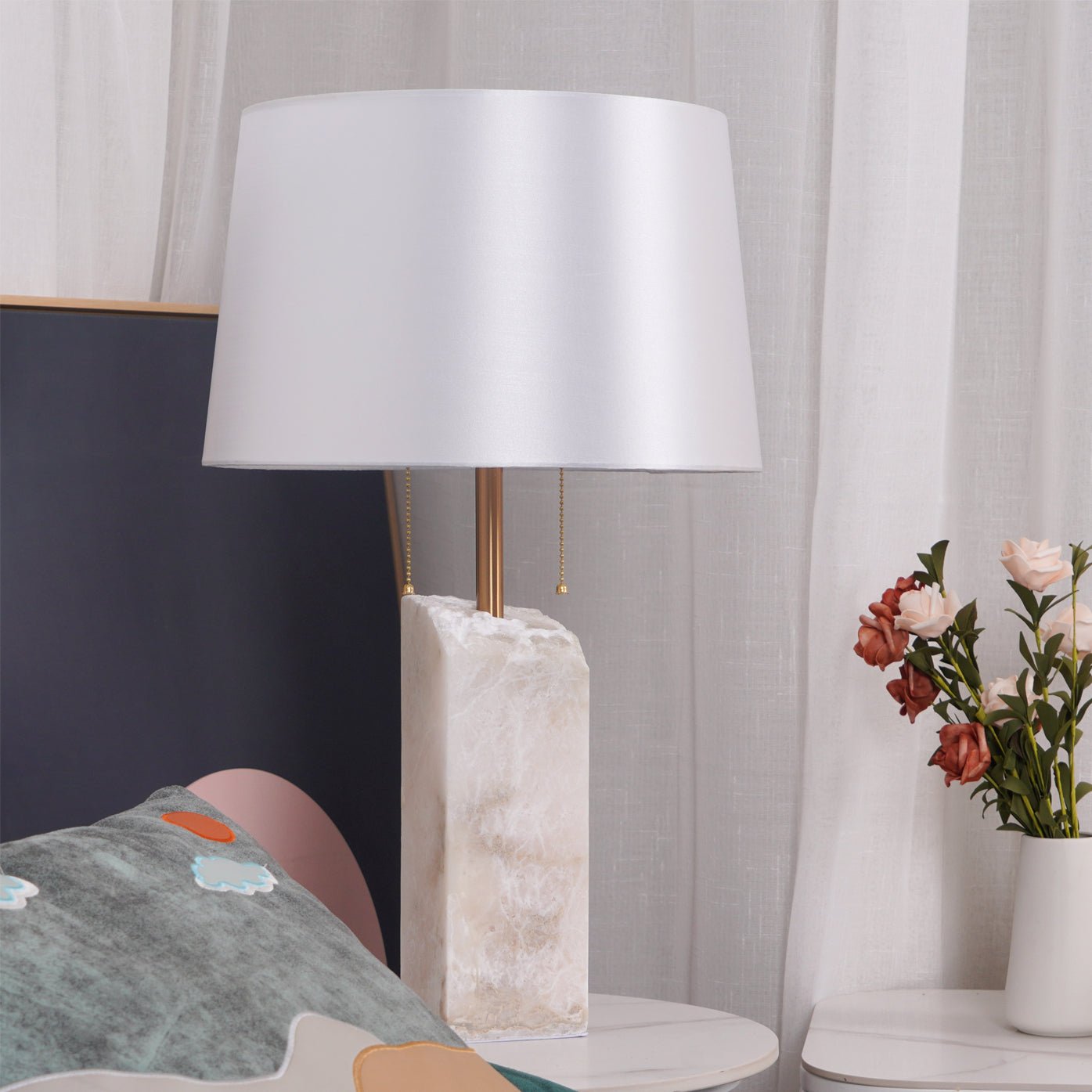 Syvaris Minimalist Alabaster Table Lamp - Letslighting