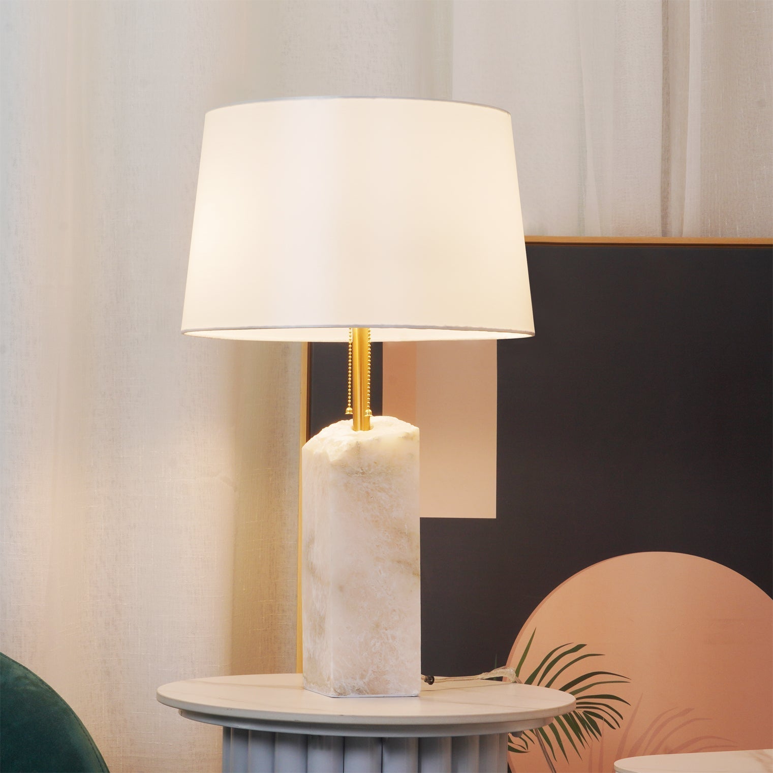 Syvaris Minimalist Alabaster Table Lamp - Letslighting