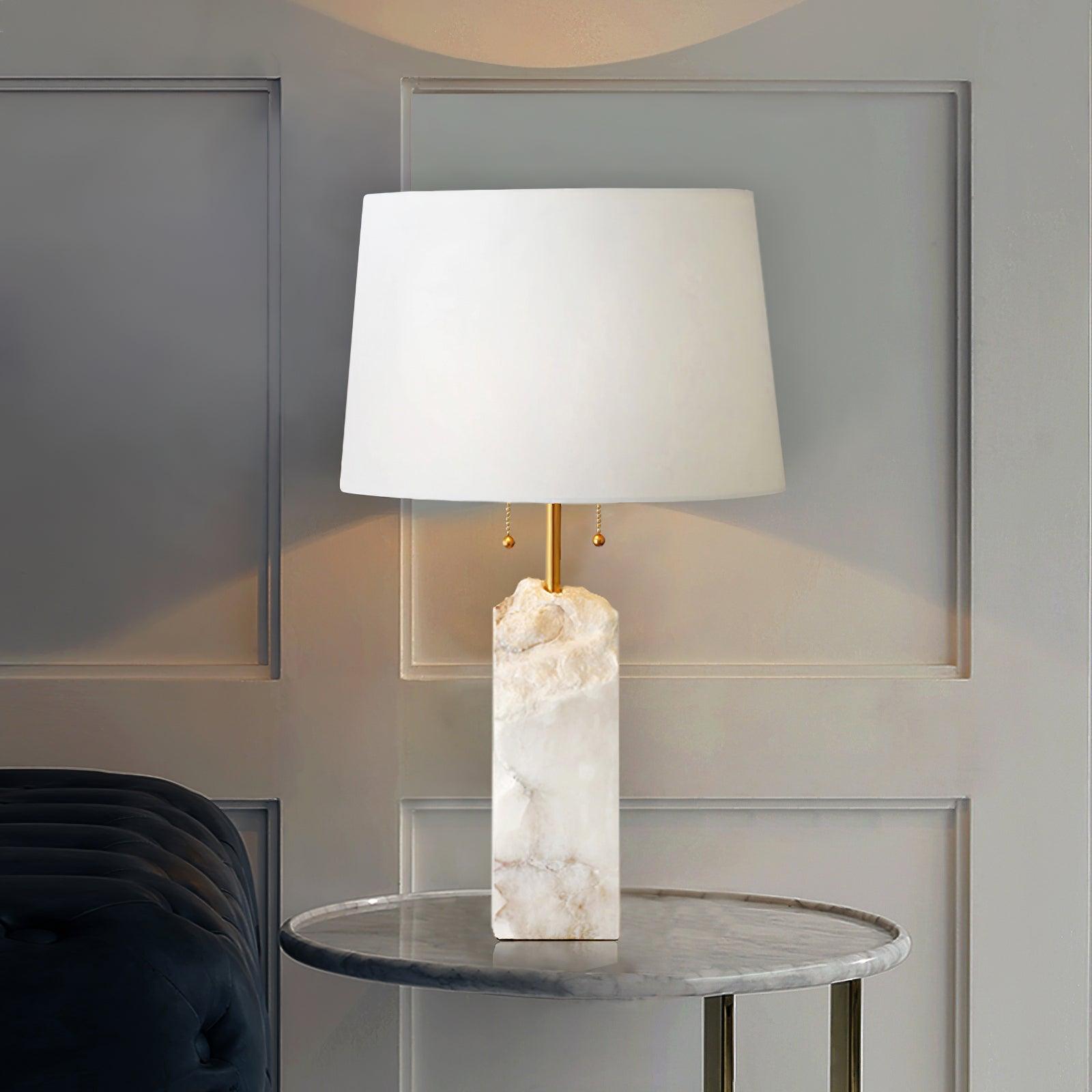 Syvaris Minimalist Alabaster Table Lamp - Letslighting