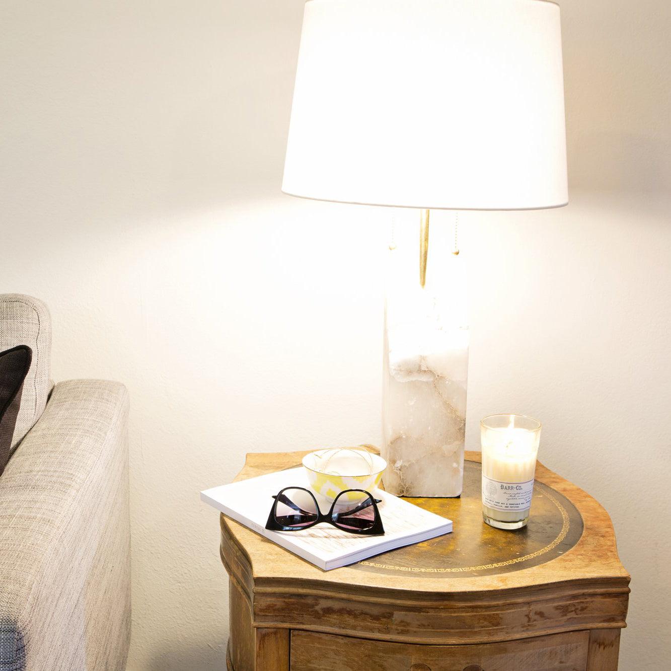 Syvaris Minimalist Alabaster Table Lamp - Letslighting