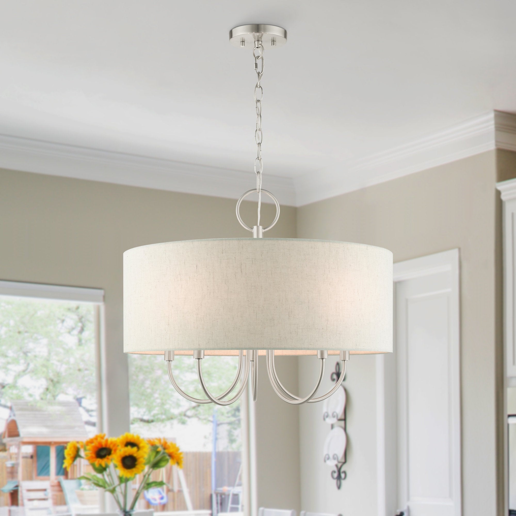 Ovyneth Classic Vintage Drum Fabric Chandelier - Letslighting