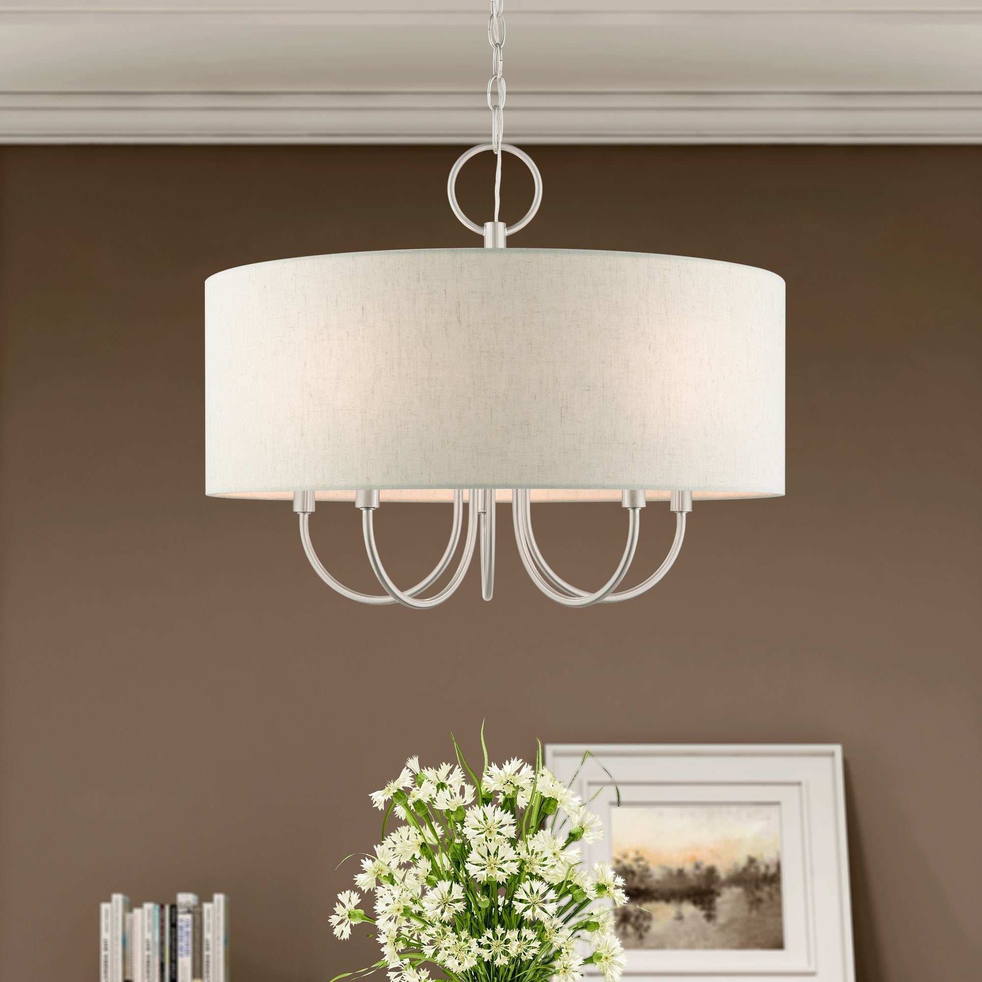Ovyneth Classic Vintage Drum Fabric Chandelier - Letslighting