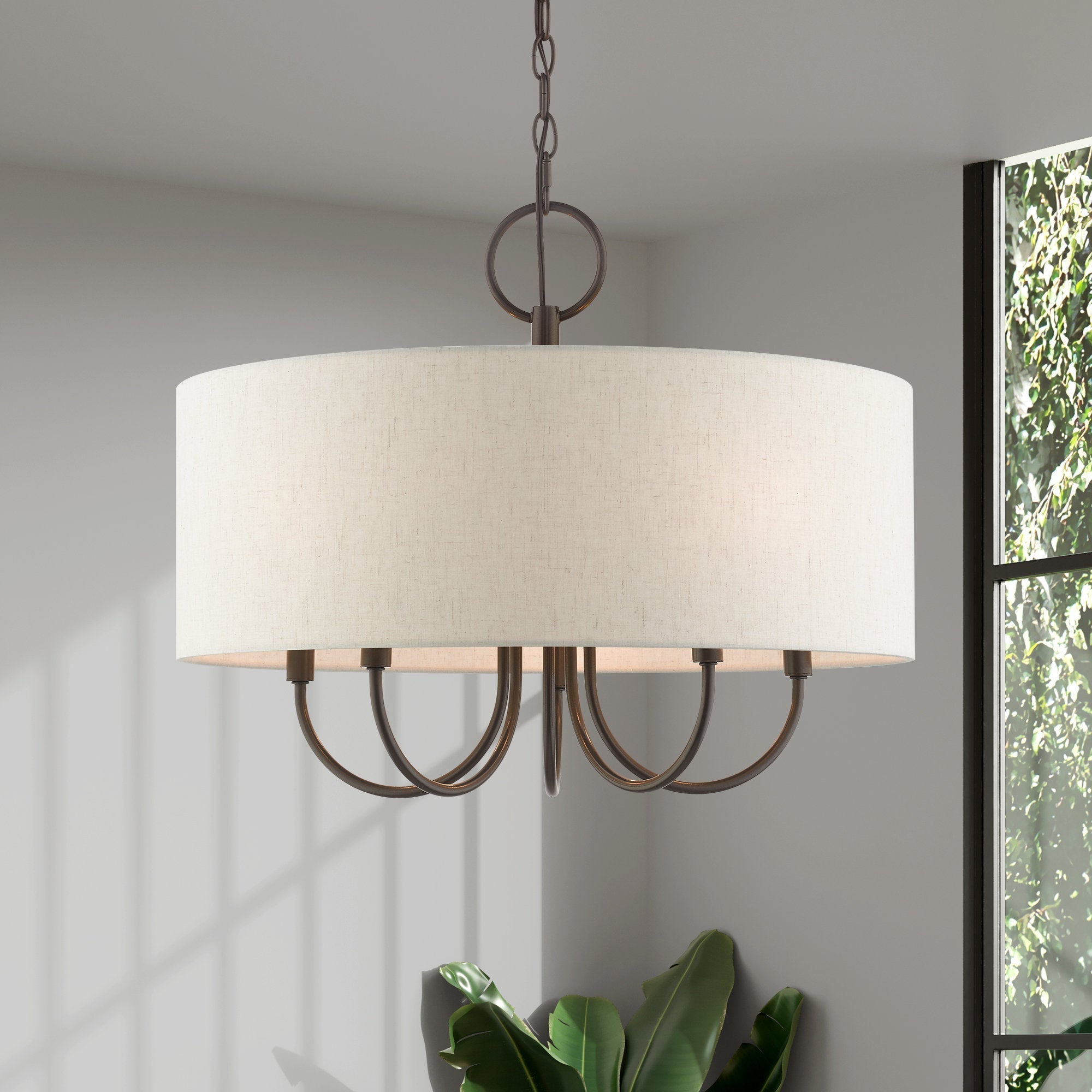 Ovyneth Classic Vintage Drum Fabric Chandelier - Letslighting
