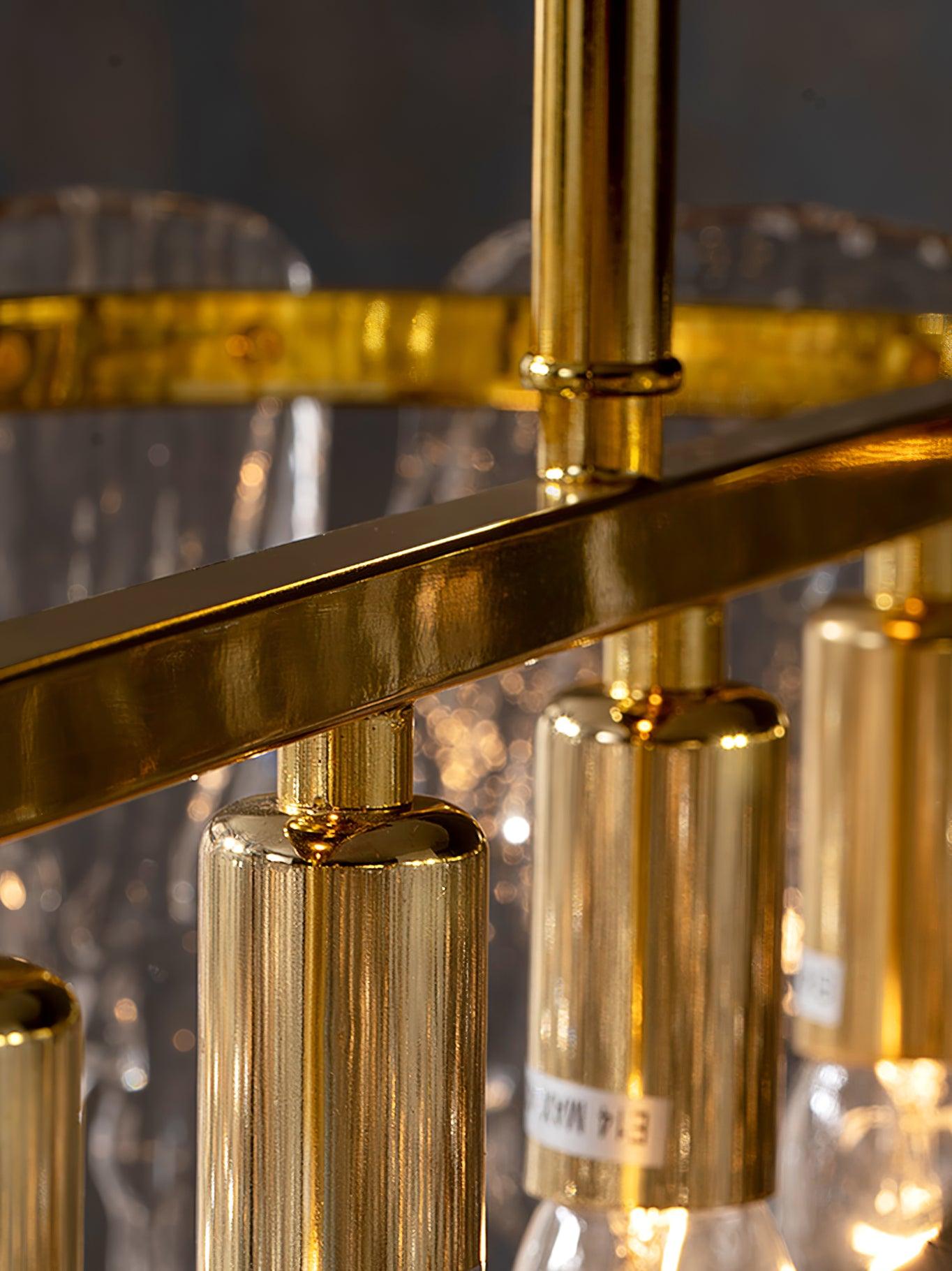 Cathaa Postmodern Luxury Rectangular Icicle Glass Crystal Chandelier - Letslighting