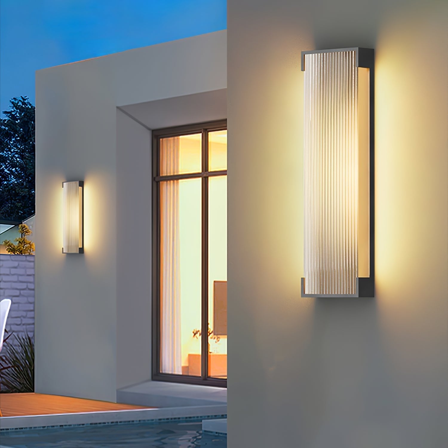 Ivela Unique Rectangular Solar Outdoor Wall Light - Letslighting