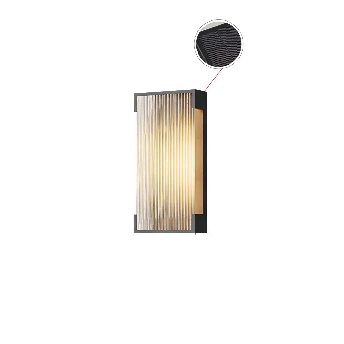 Ivela Unique Rectangular Solar Outdoor Wall Light - Letslighting