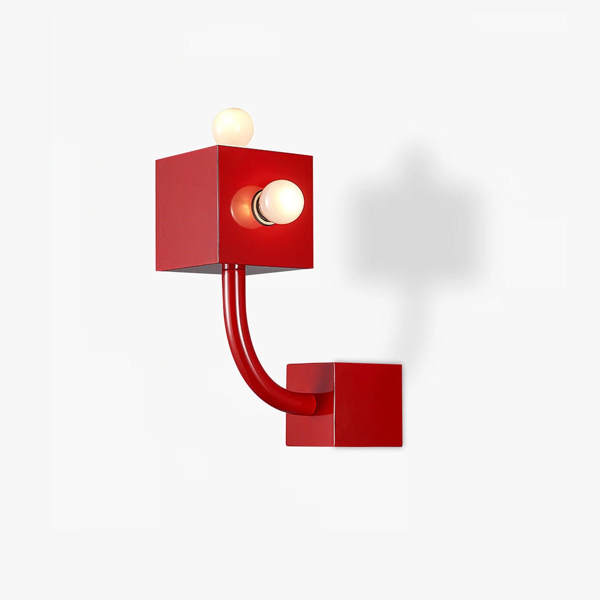 Alanna Individual Creativity Red Cube Wall Lamp - Letslighting