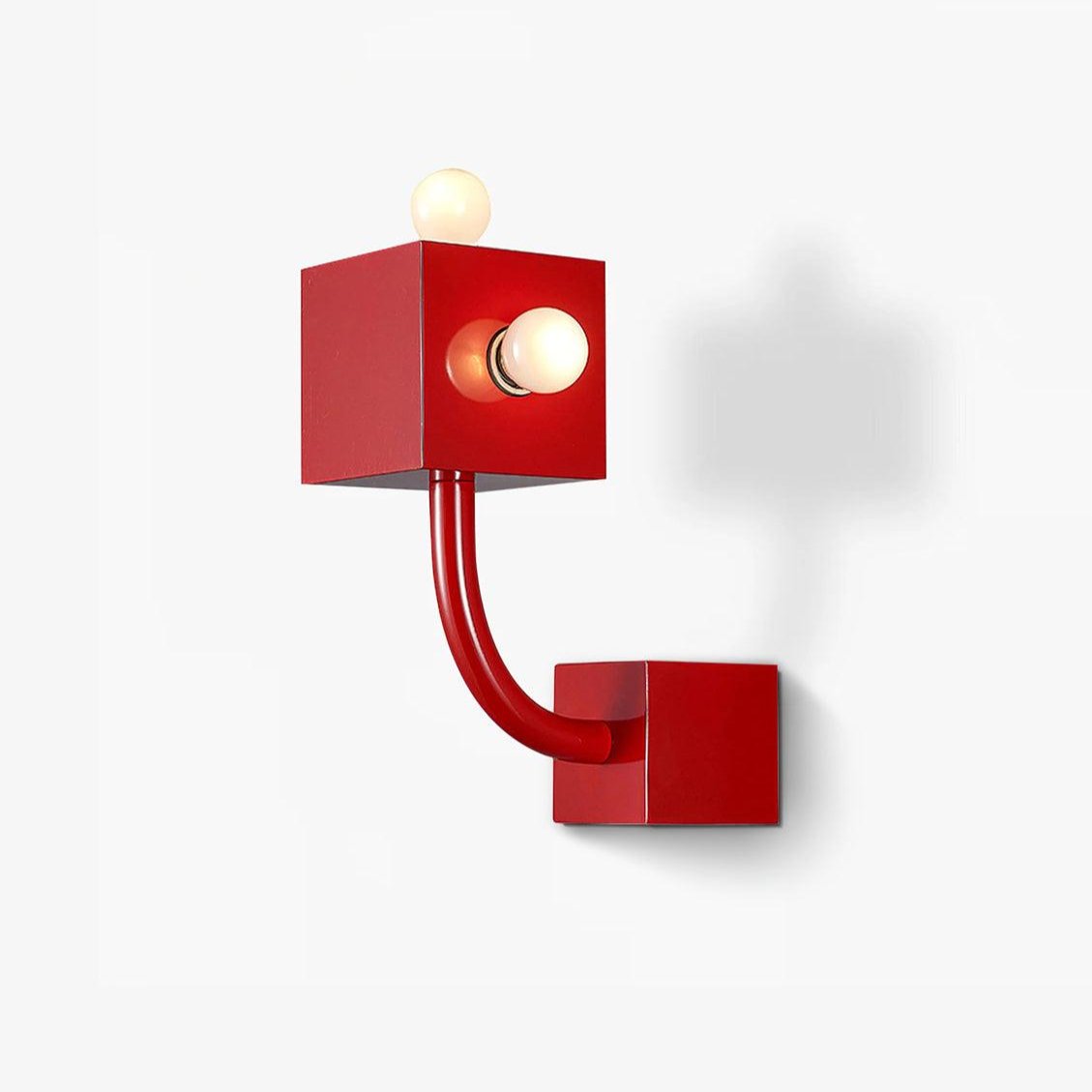 Alanna Individual Creativity Red Cube Wall Lamp - Letslighting