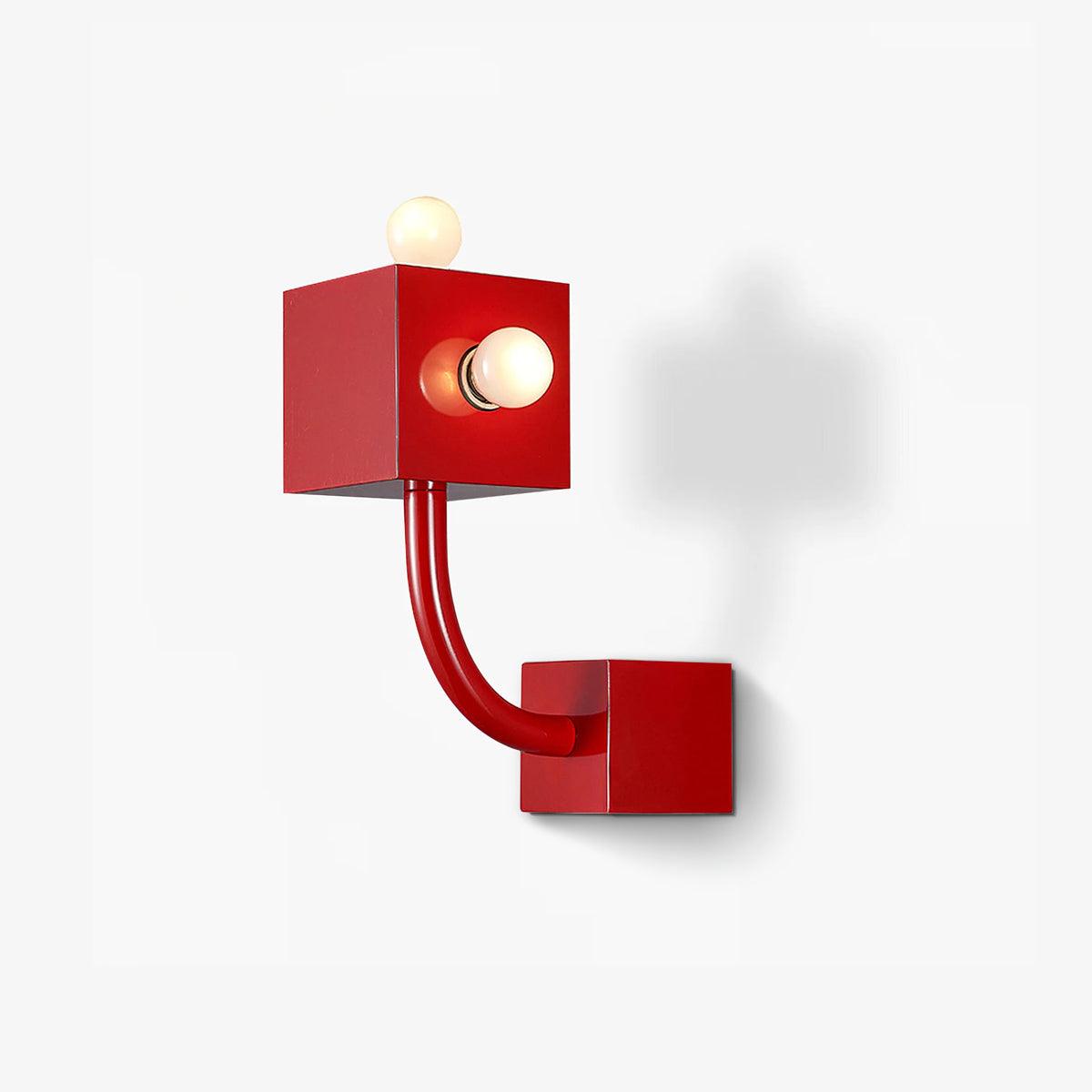 Alanna Individual Creativity Red Cube Wall Lamp - Letslighting
