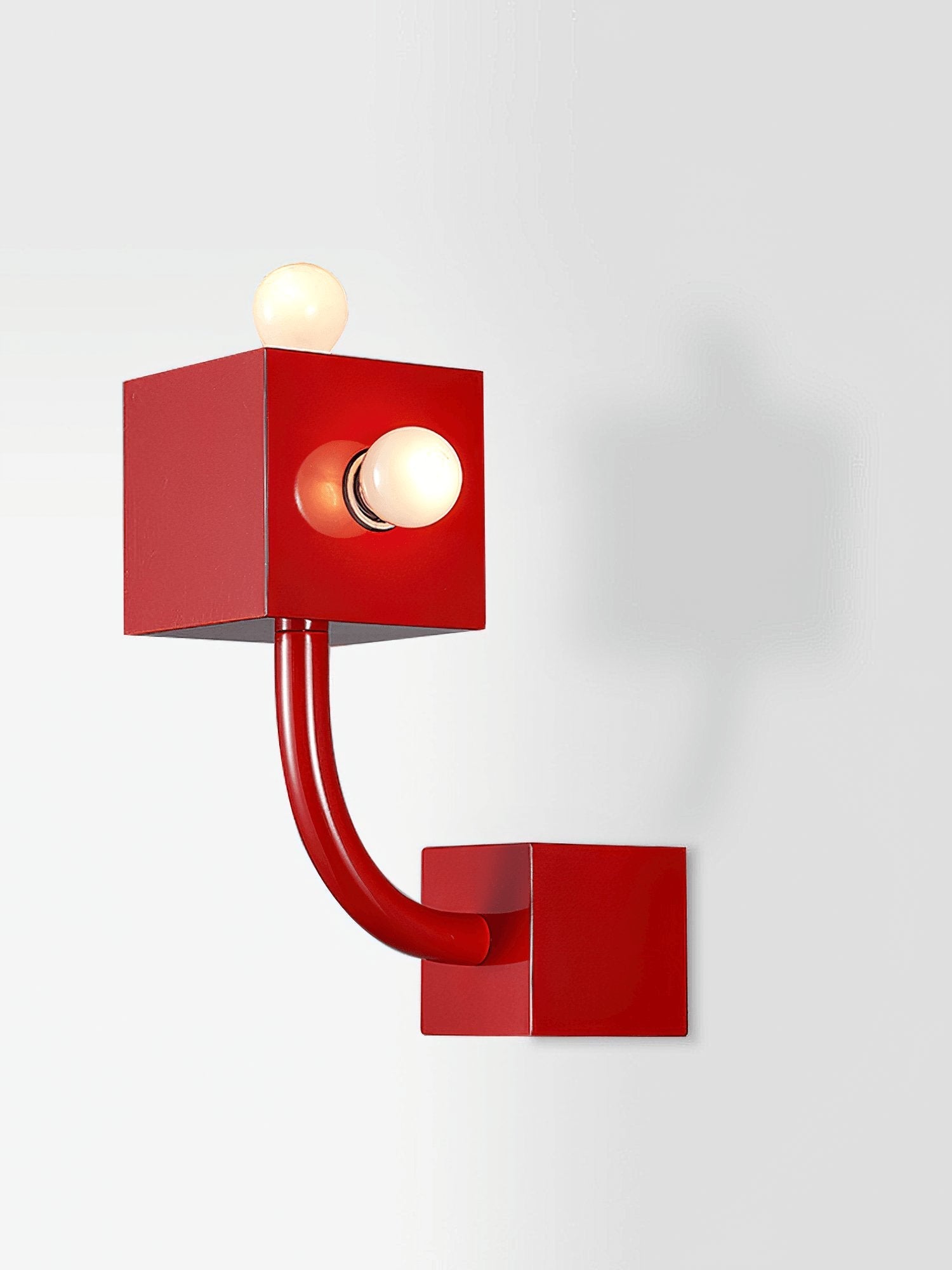 Alanna Individual Creativity Red Cube Wall Lamp - Letslighting