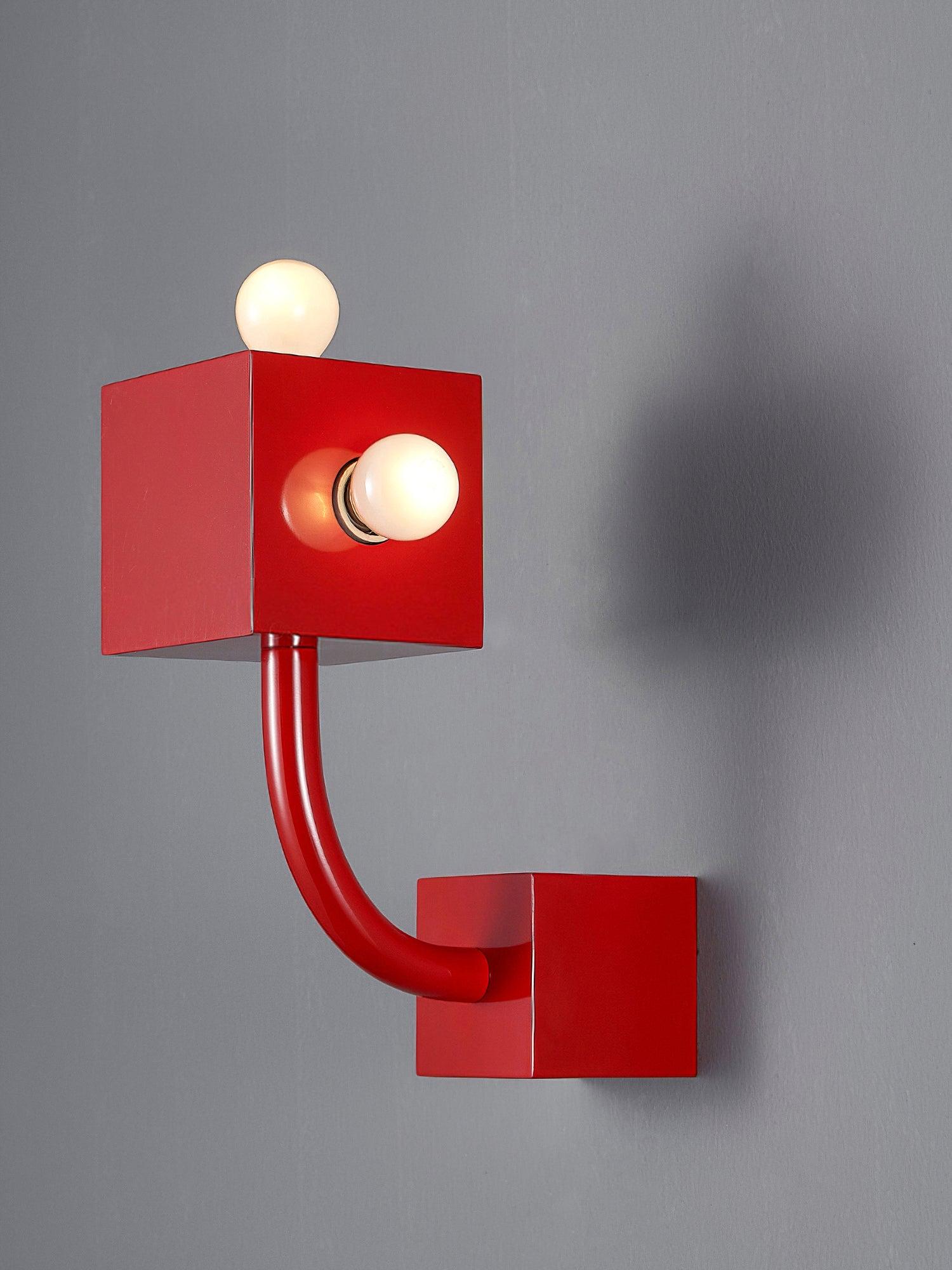 Alanna Individual Creativity Red Cube Wall Lamp - Letslighting