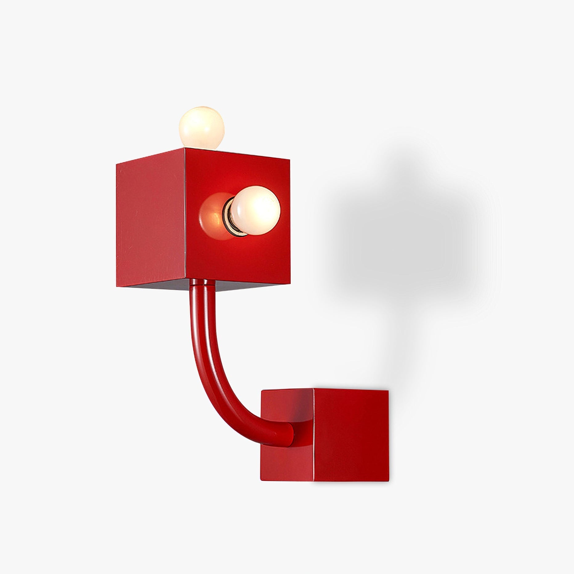 Alanna Individual Creativity Red Cube Wall Lamp - Letslighting