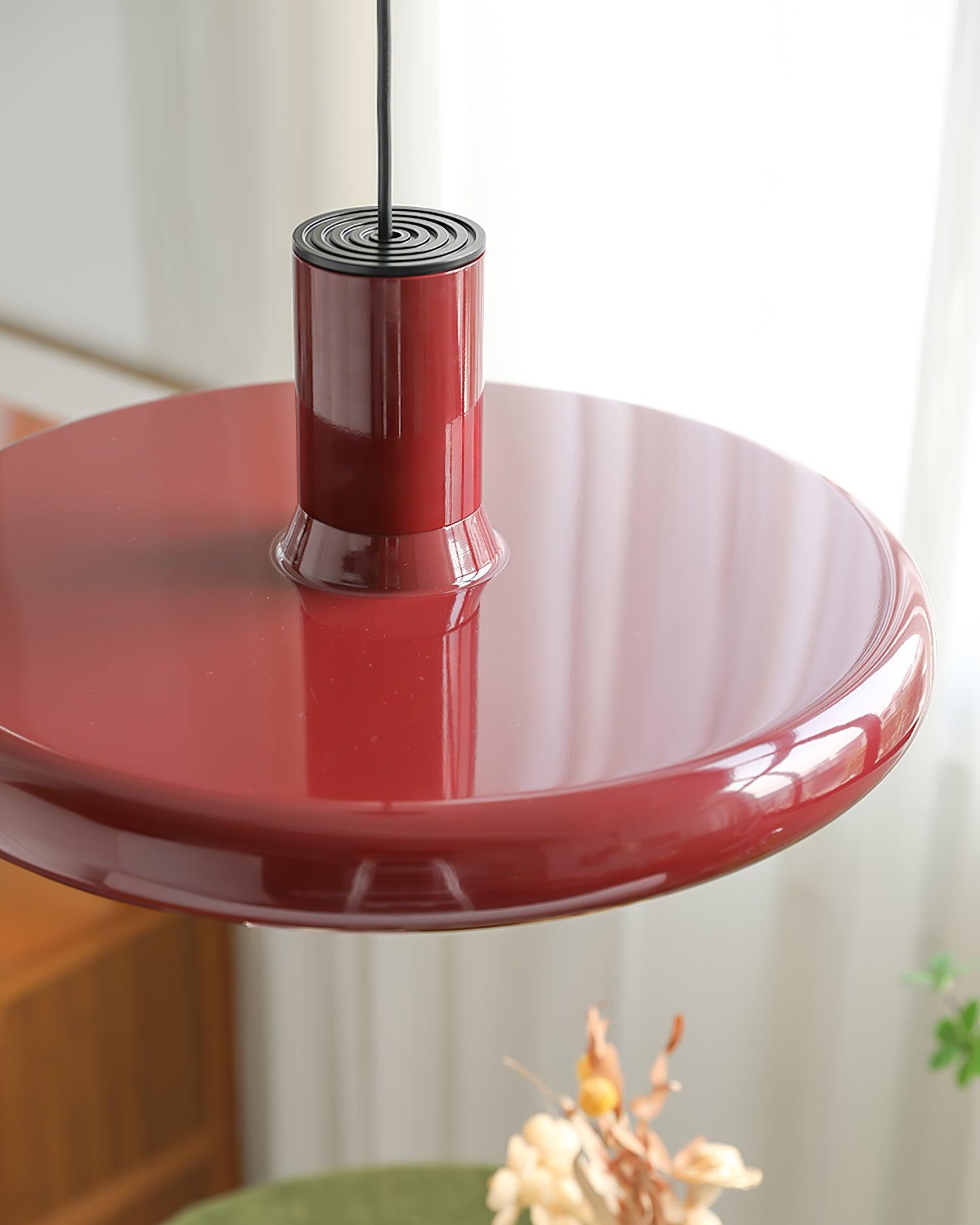 Pendant Lamp Aluminum Frisbee Red Industrial - Letslighting