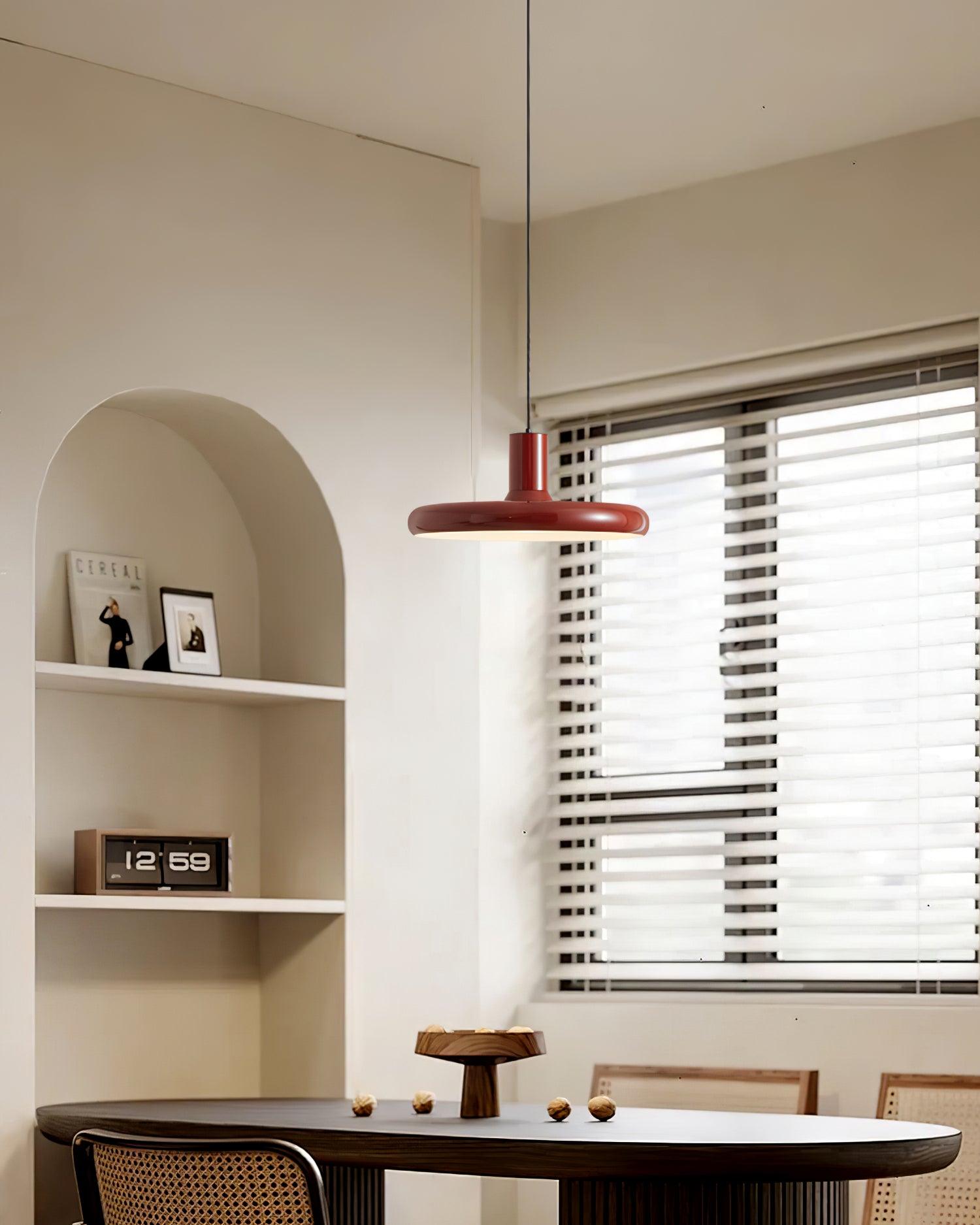 Pendant Lamp Aluminum Frisbee Red Industrial - Letslighting