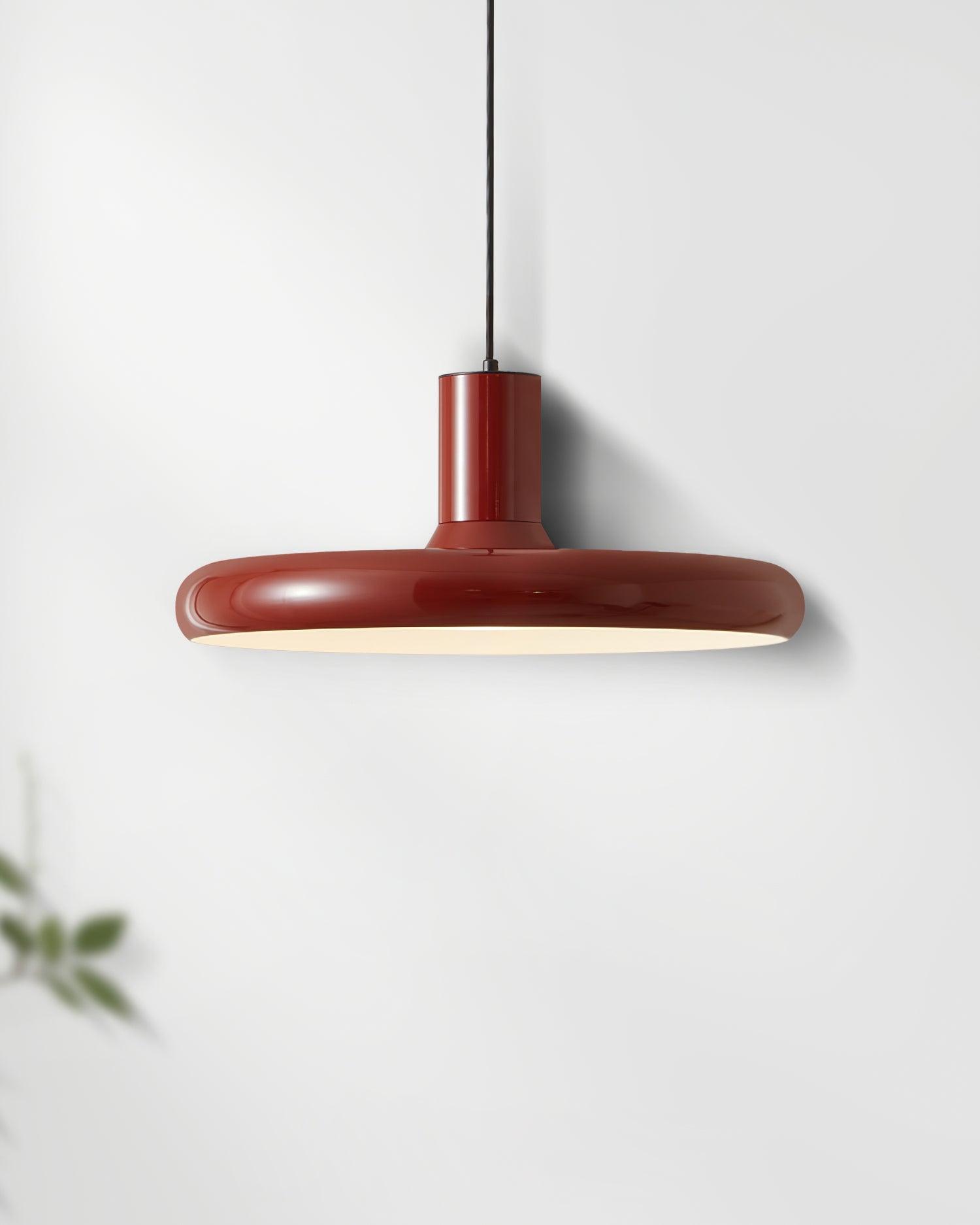 Pendant Lamp Aluminum Frisbee Red Industrial - Letslighting