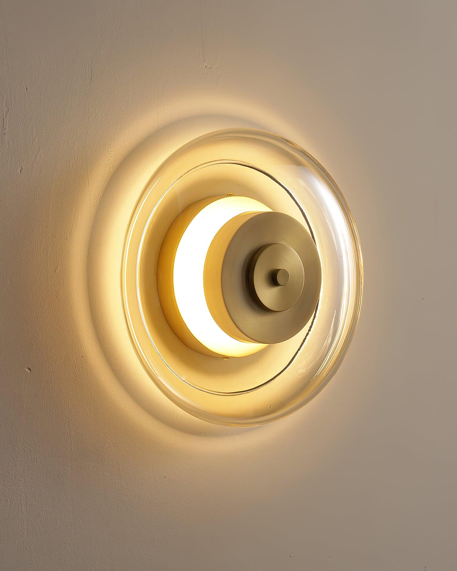 Elysso Brass Circular Wall Lamp - Letslighting