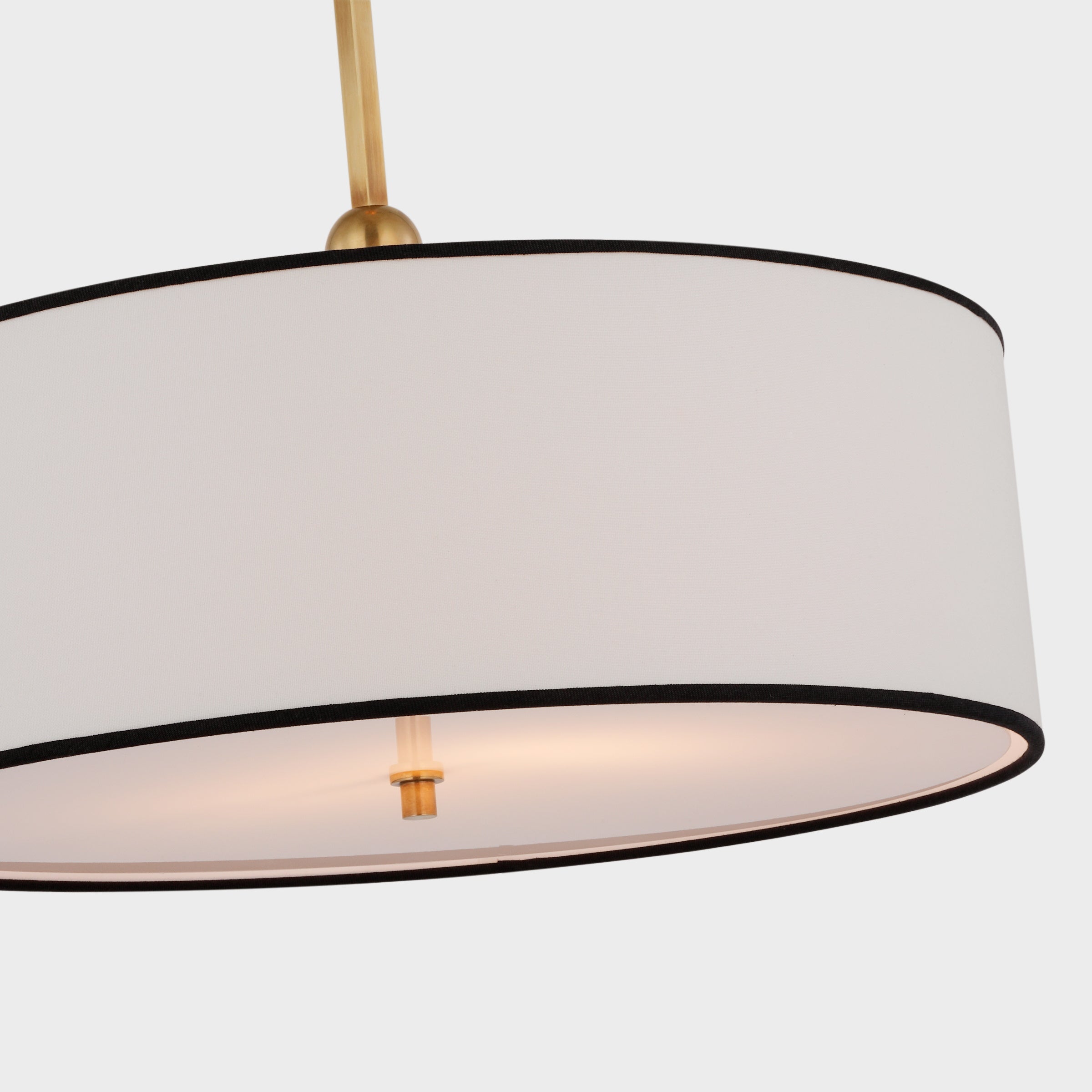 Olvynis Modern Minimalist Hanging Brass Fabric Pendant Lamp - Letslighting