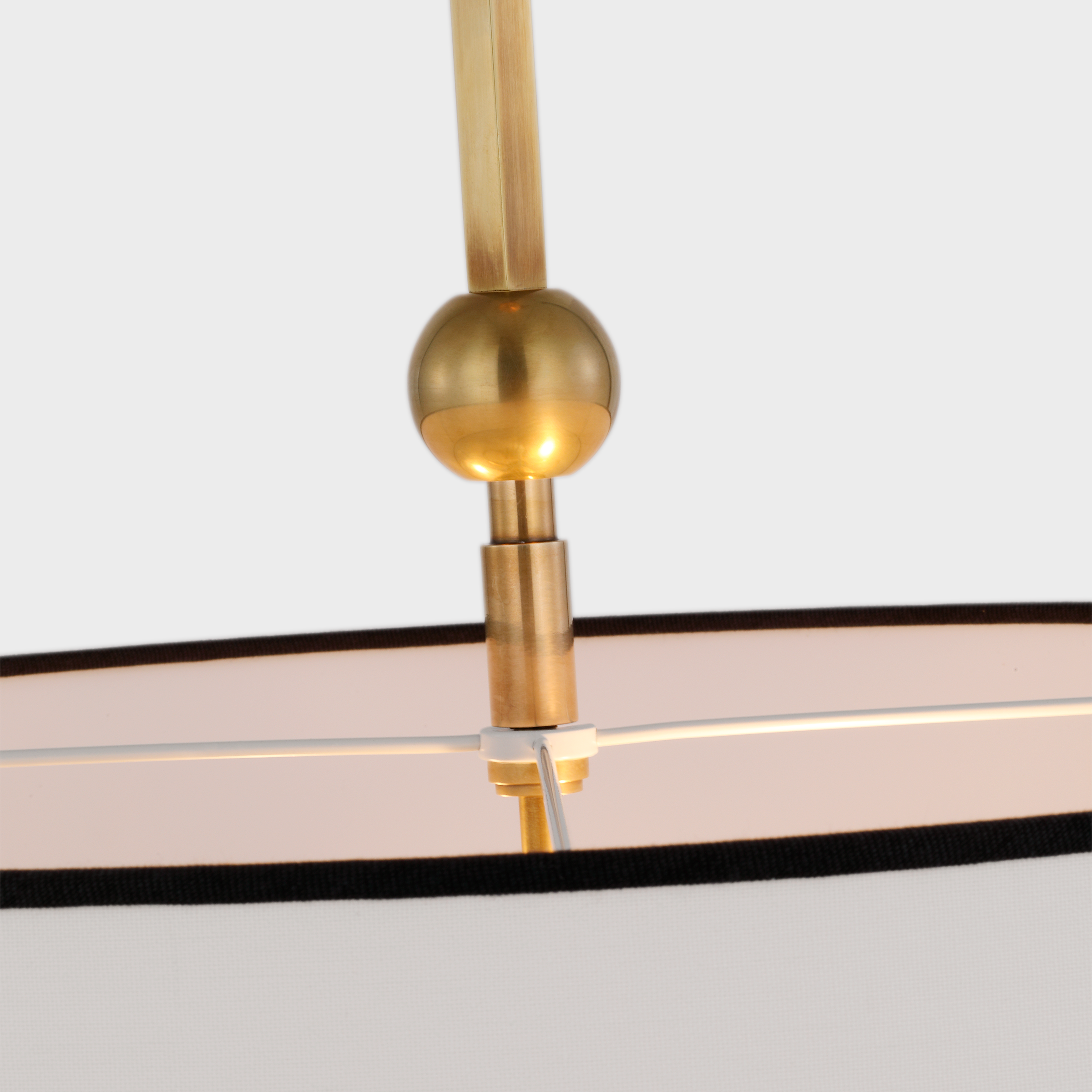 Olvynis Modern Minimalist Hanging Brass Fabric Pendant Lamp - Letslighting