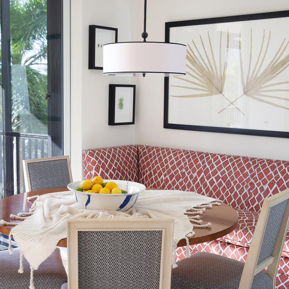 Olvynis Modern Minimalist Hanging Brass Fabric Pendant Lamp - Letslighting