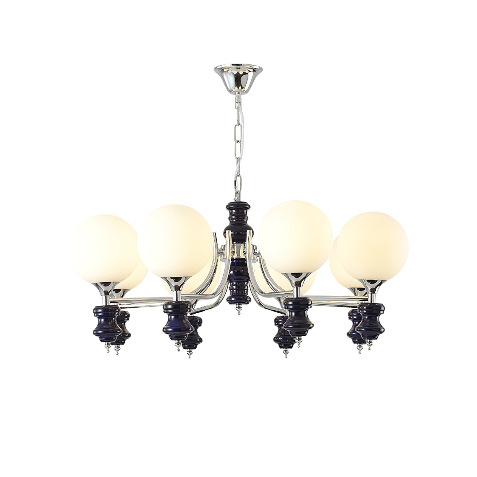 Aurora Chandelier Regal Orb Frosted - Letslighting