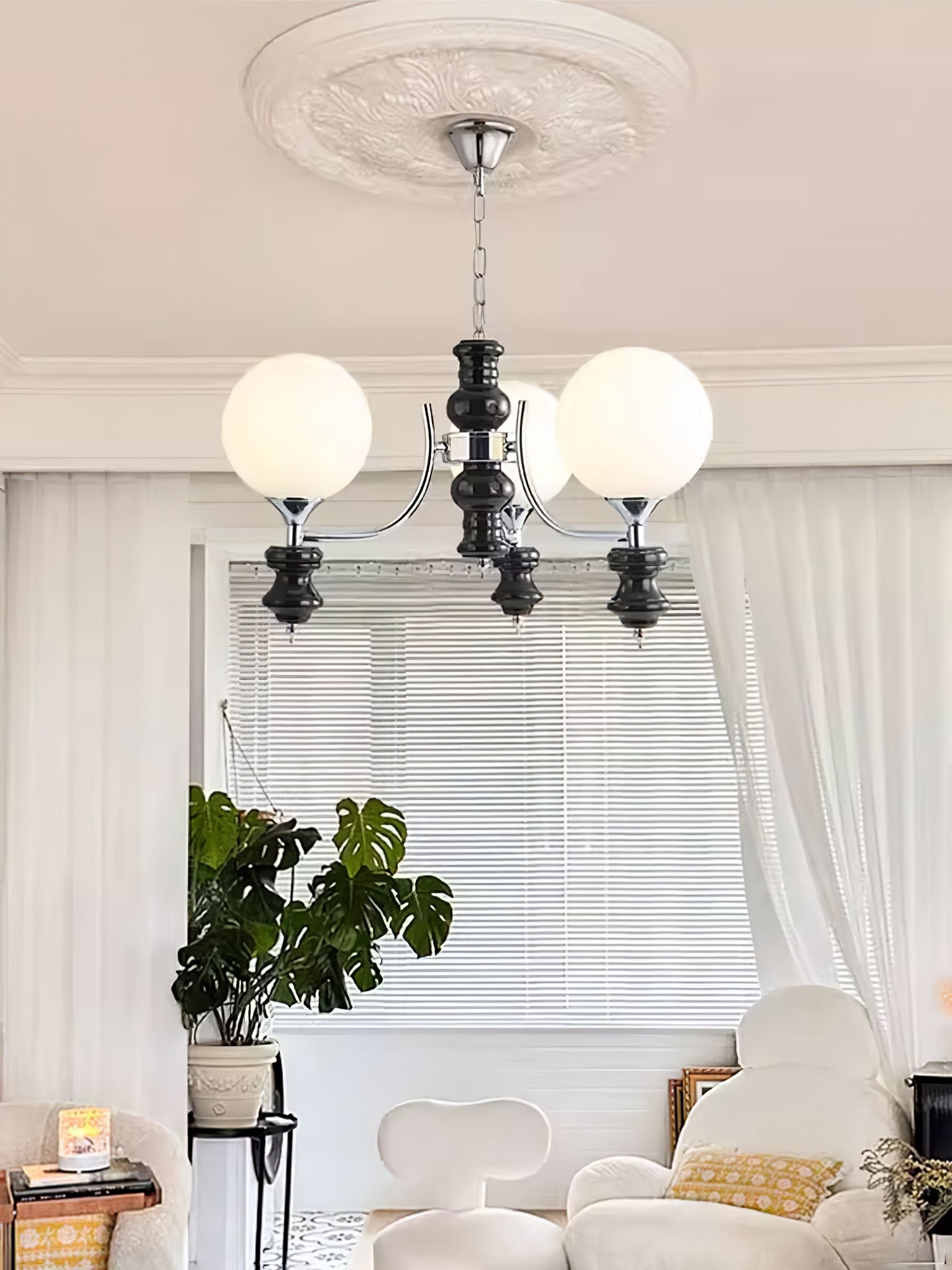 Aurora Chandelier Regal Orb Frosted - Letslighting