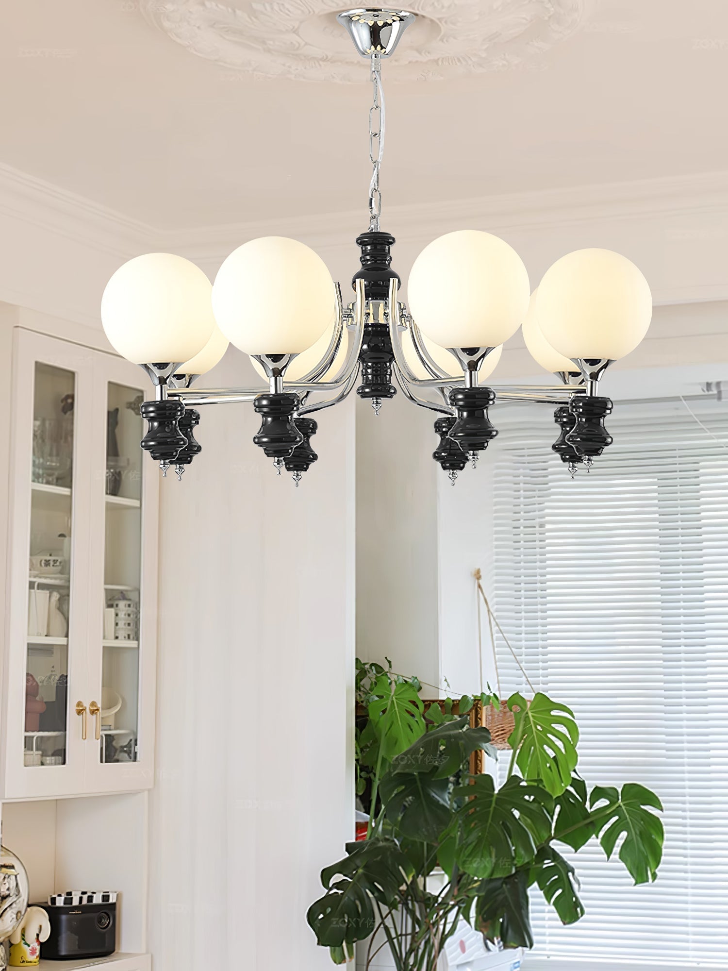 Aurora Chandelier Regal Orb Frosted - Letslighting