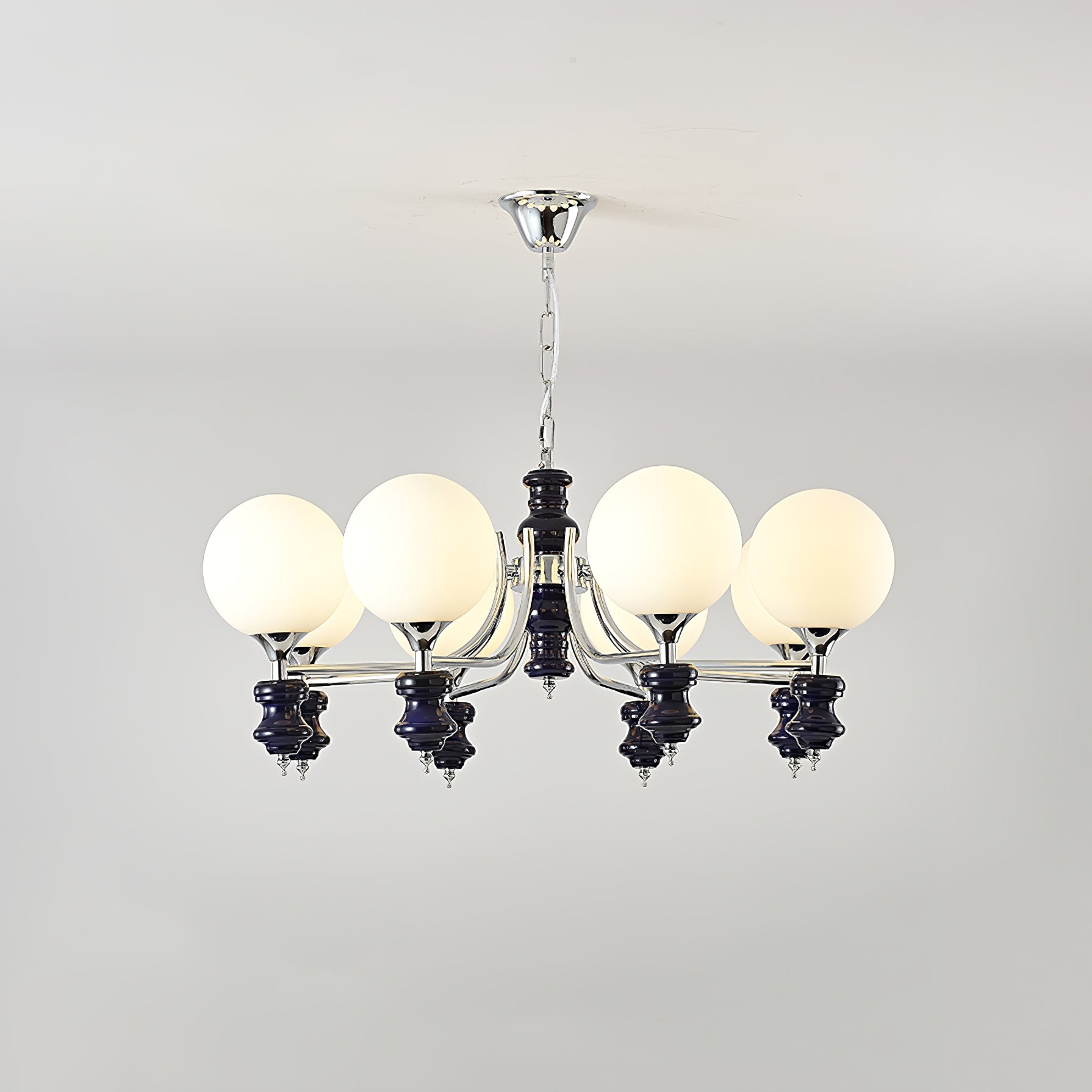 Aurora Chandelier Regal Orb Frosted - Letslighting