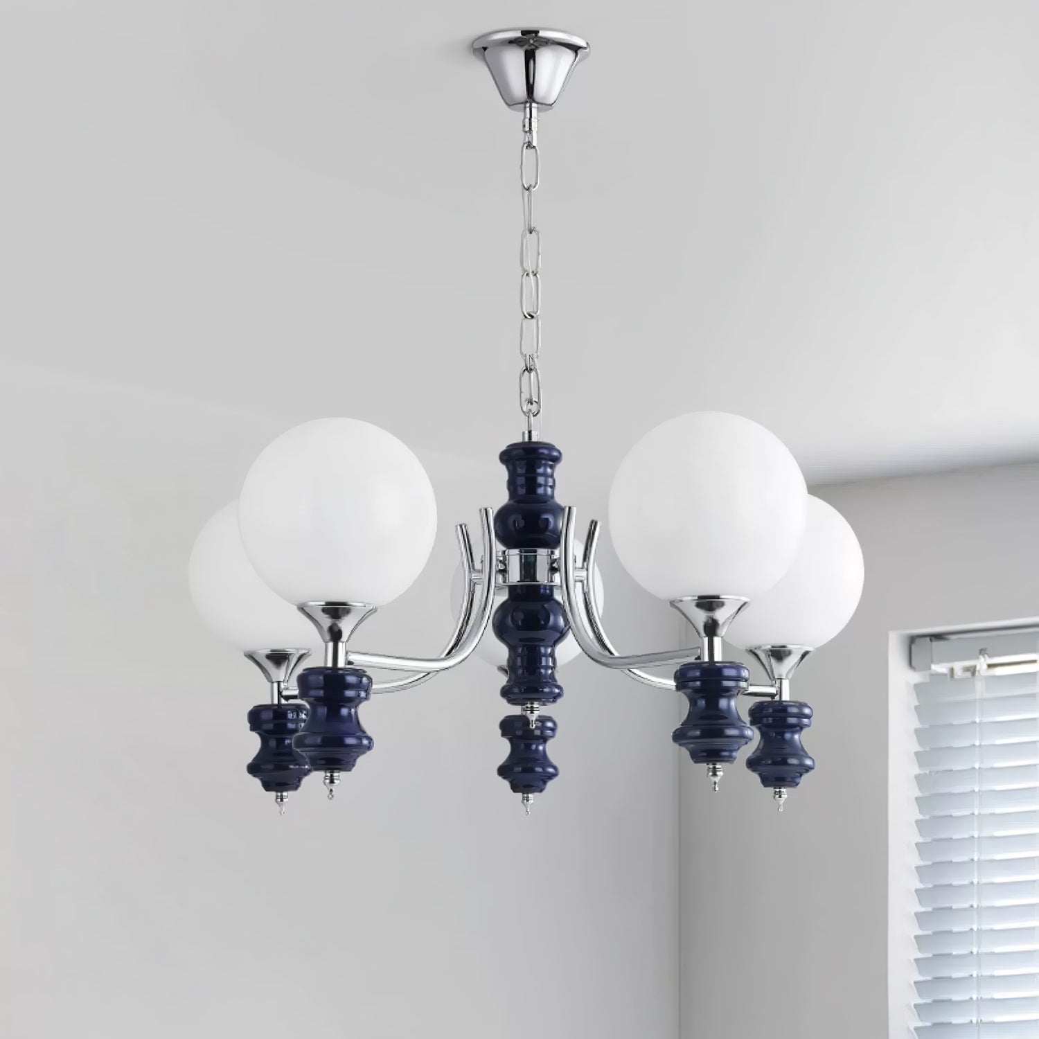 Aurora Chandelier Regal Orb Frosted - Letslighting