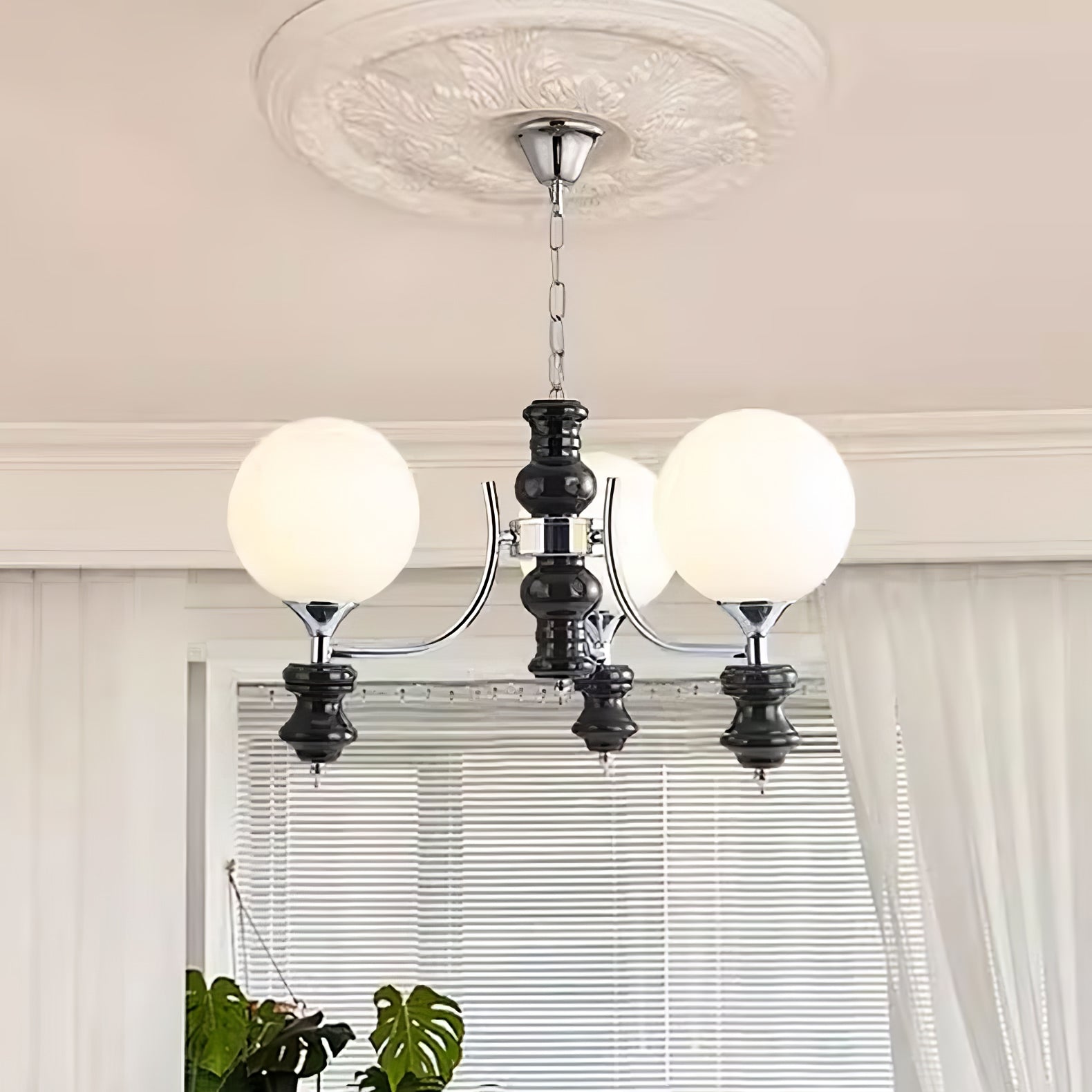 Aurora Chandelier Regal Orb Frosted - Letslighting