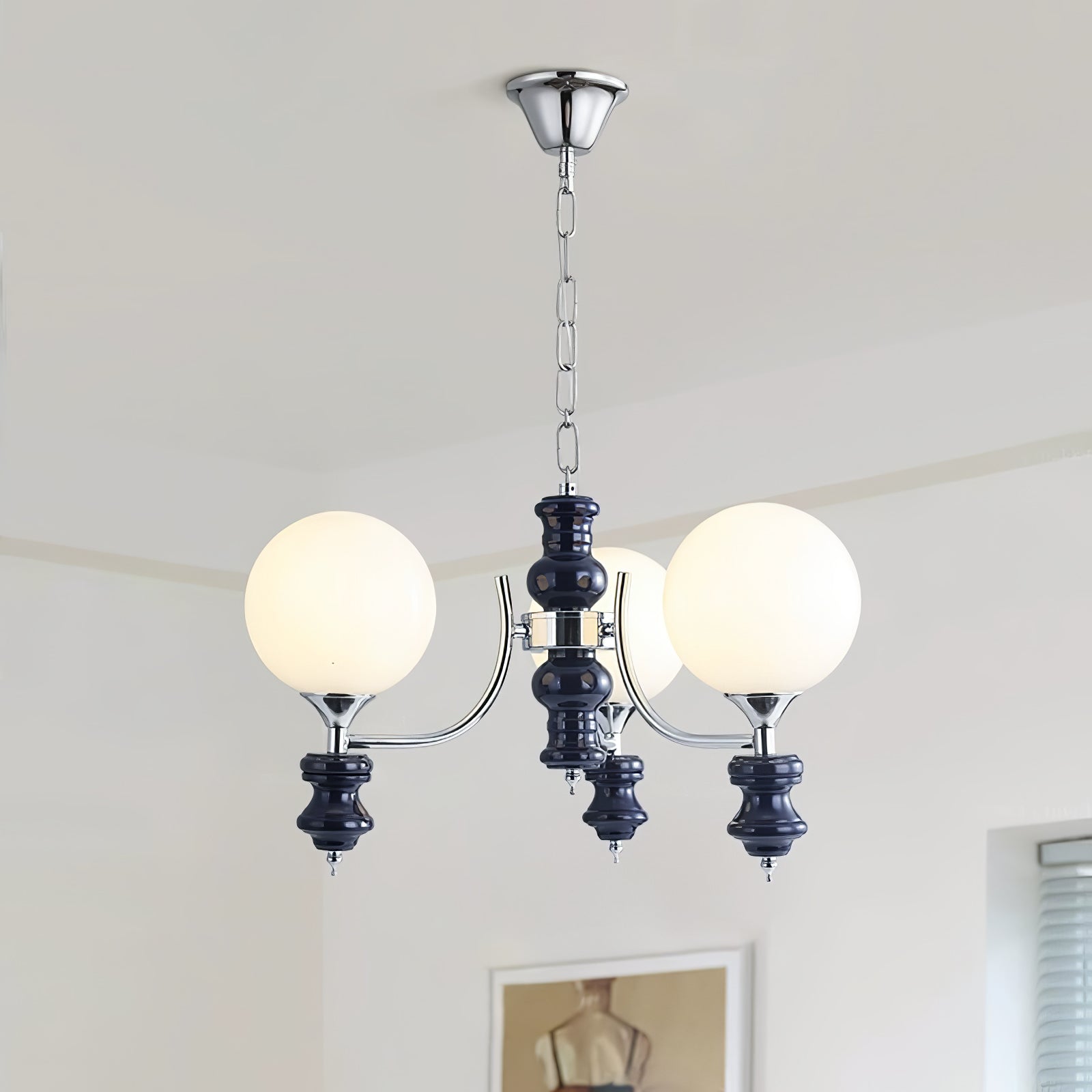 Aurora Chandelier Regal Orb Frosted - Letslighting