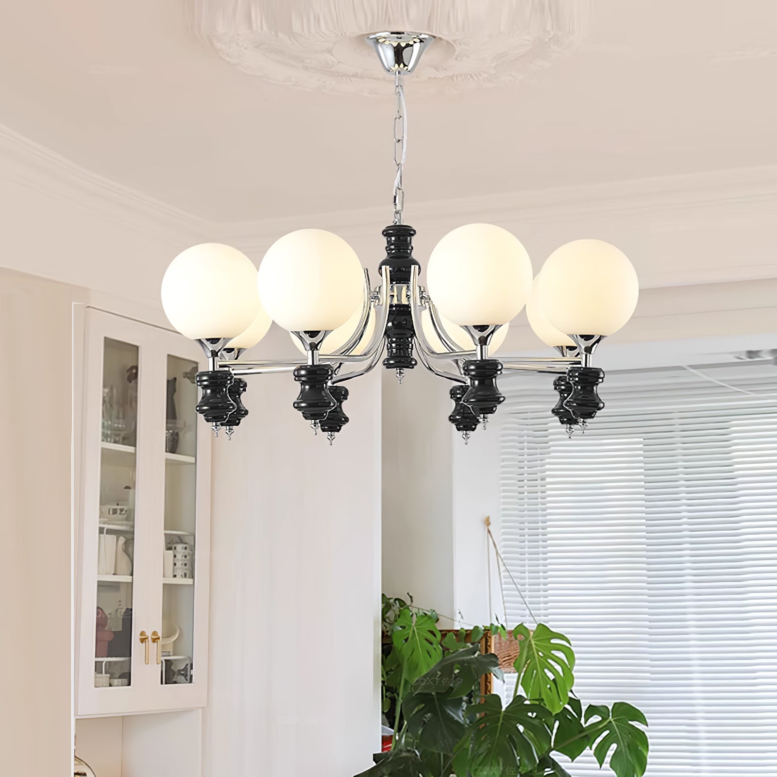 Aurora Chandelier Regal Orb Frosted - Letslighting