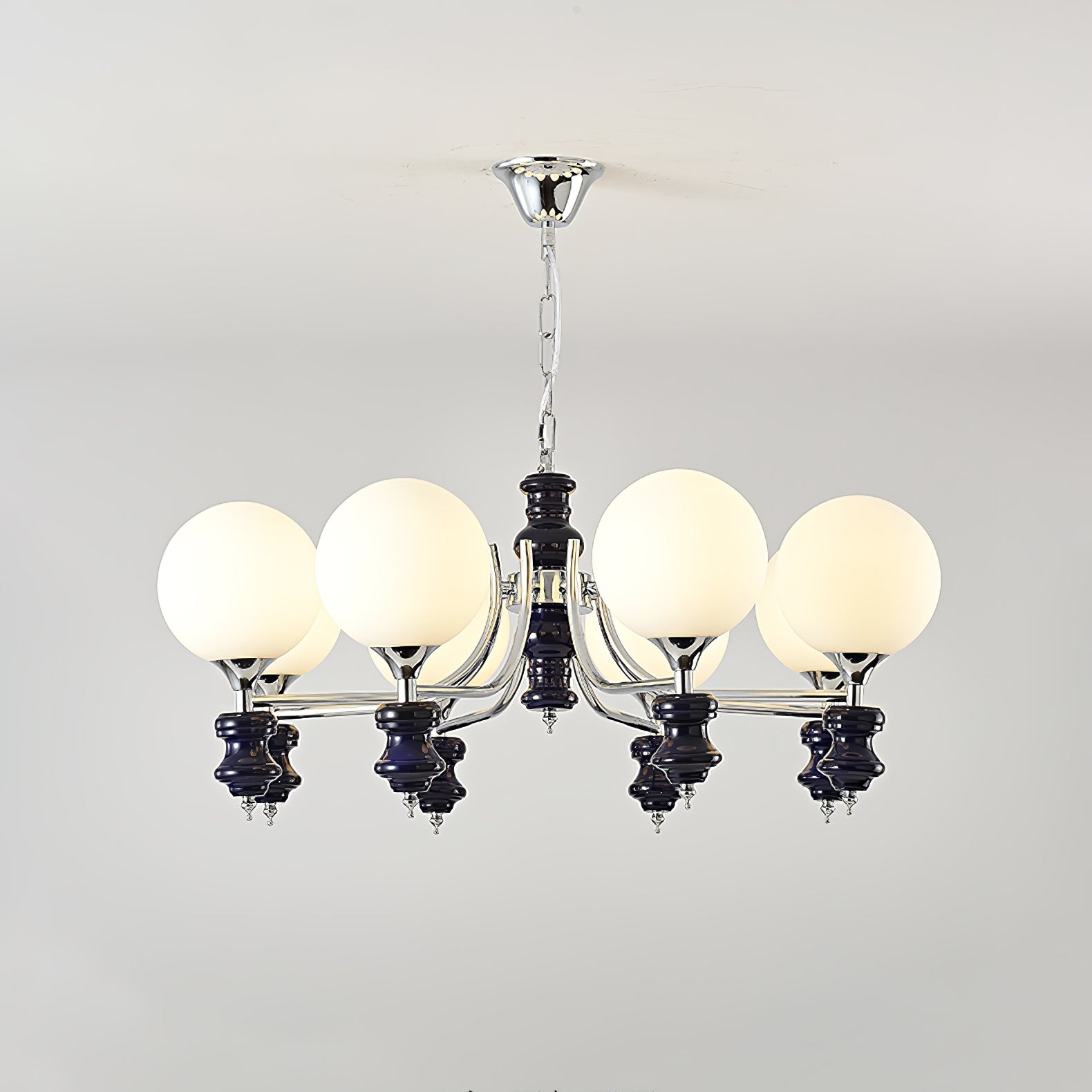 Aurora Chandelier Regal Orb Frosted - Letslighting