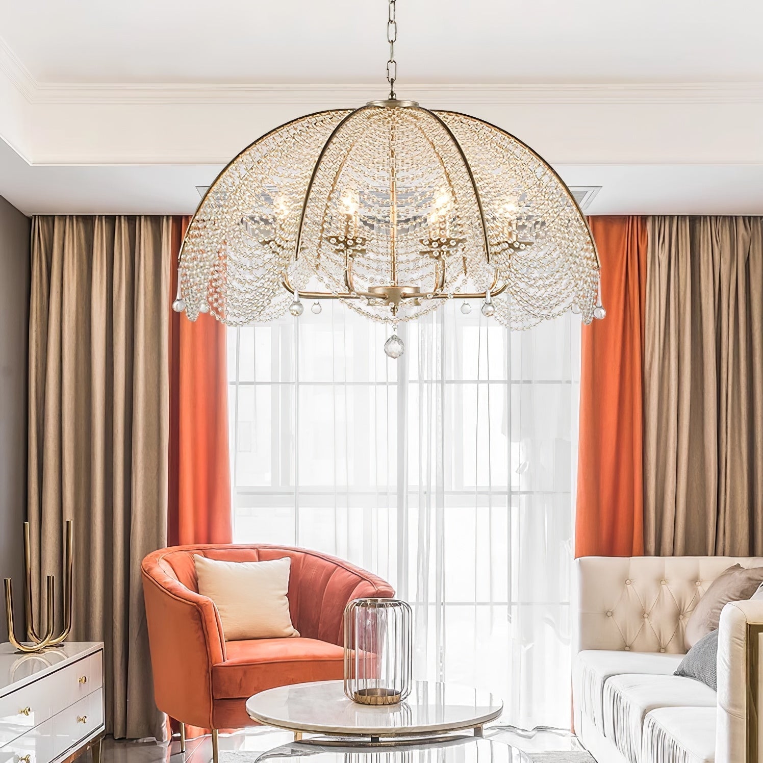 Ulsilus Elegance Style Beads Crystal Chandelier - Letslighting