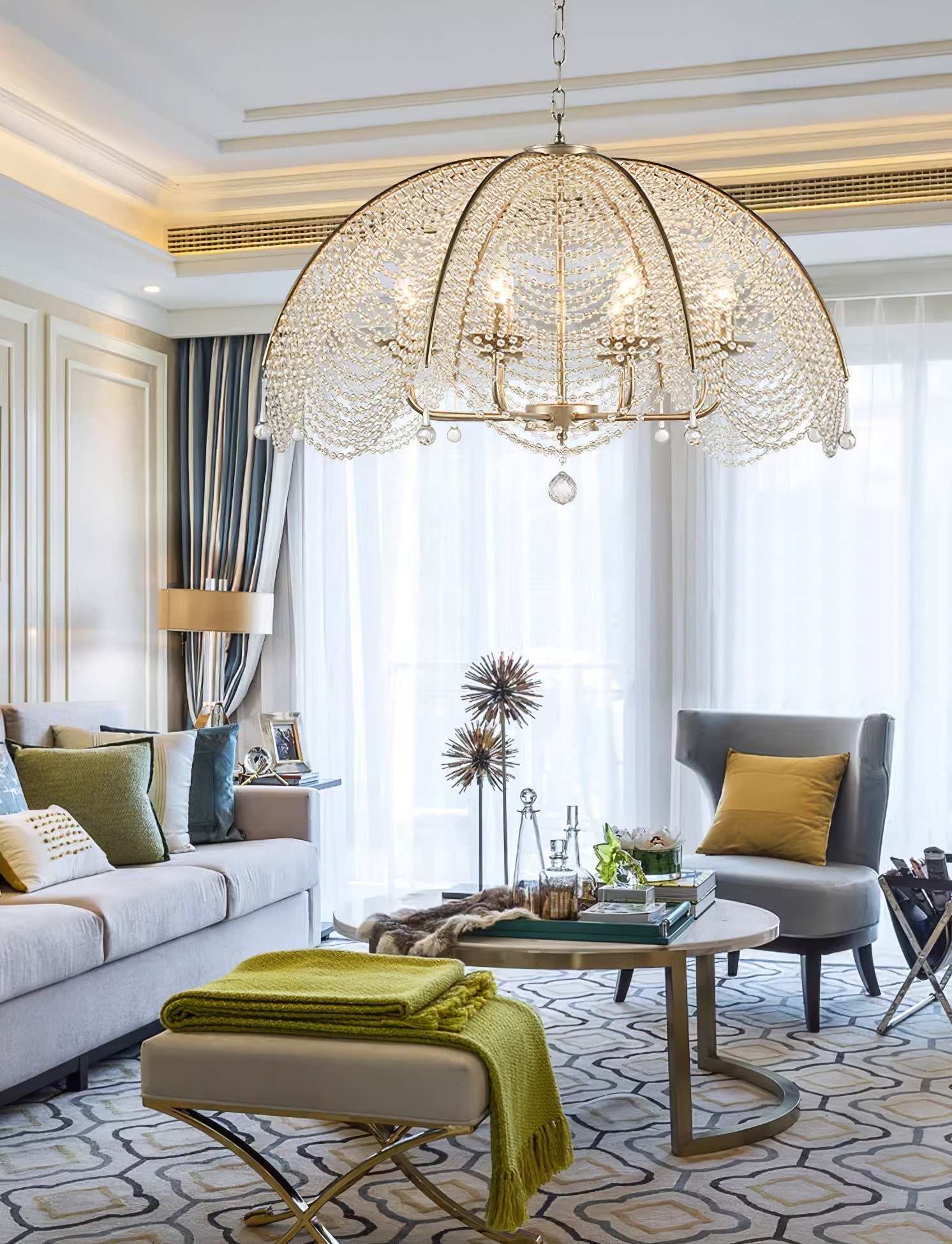 Ulsilus Elegance Style Beads Crystal Chandelier - Letslighting