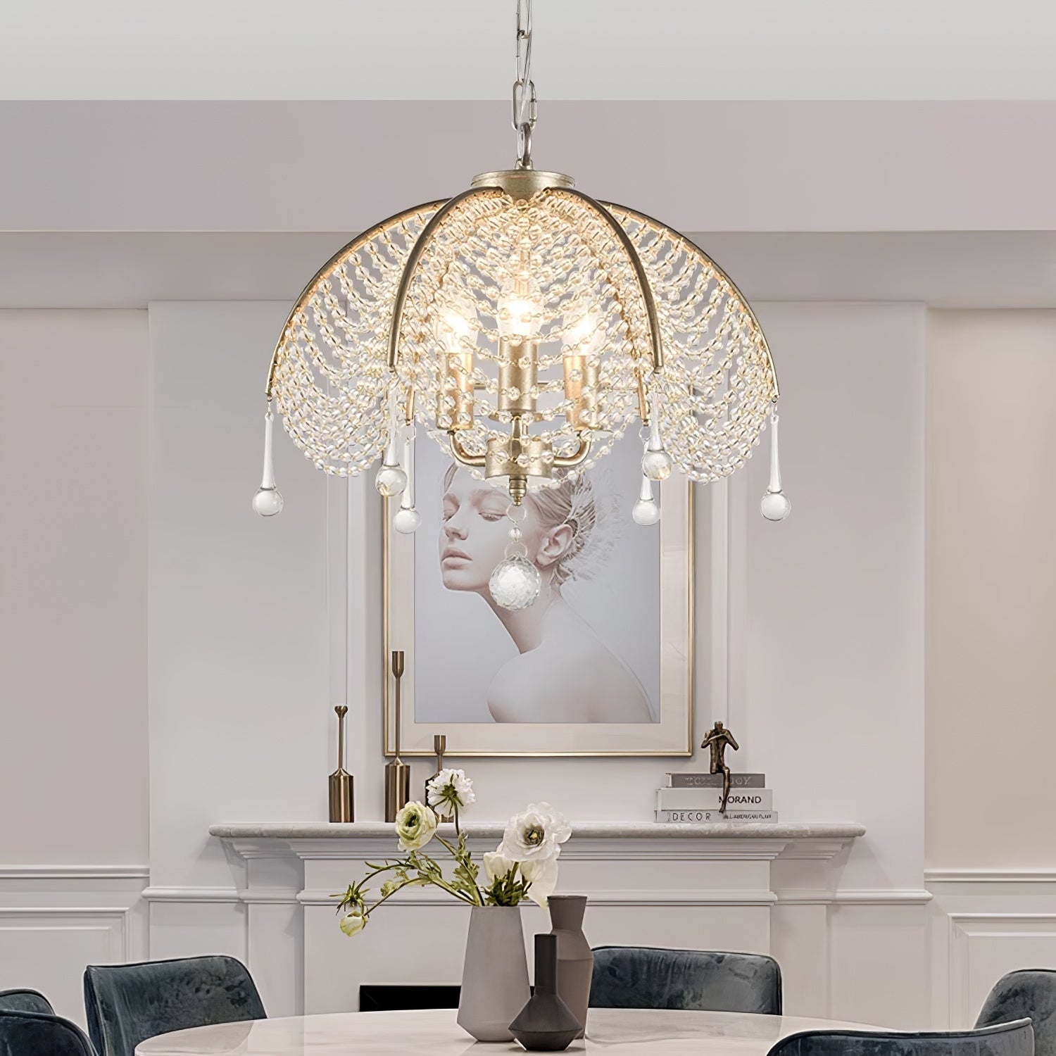 Ulsilus Elegance Style Beads Crystal Chandelier - Letslighting