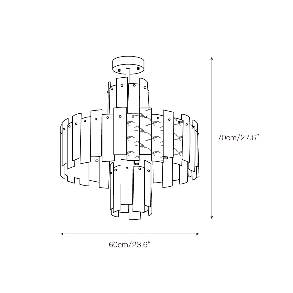 Zosolia Postmodern Luxury Brass Alabaster Chandelier - Letslighting