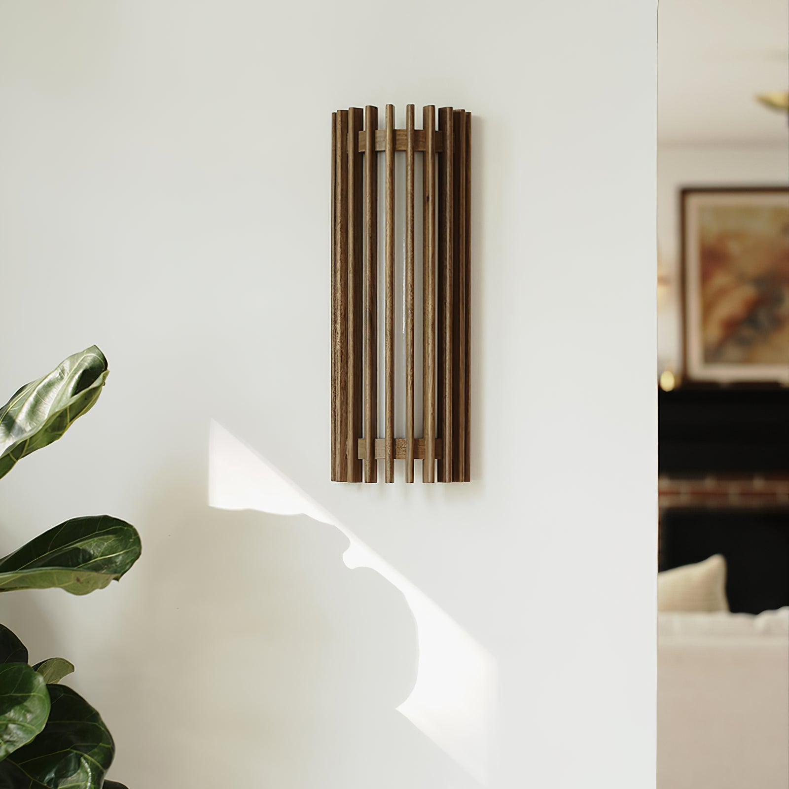 Veyno Wooden Slatted Wall Lamp - Letslighting