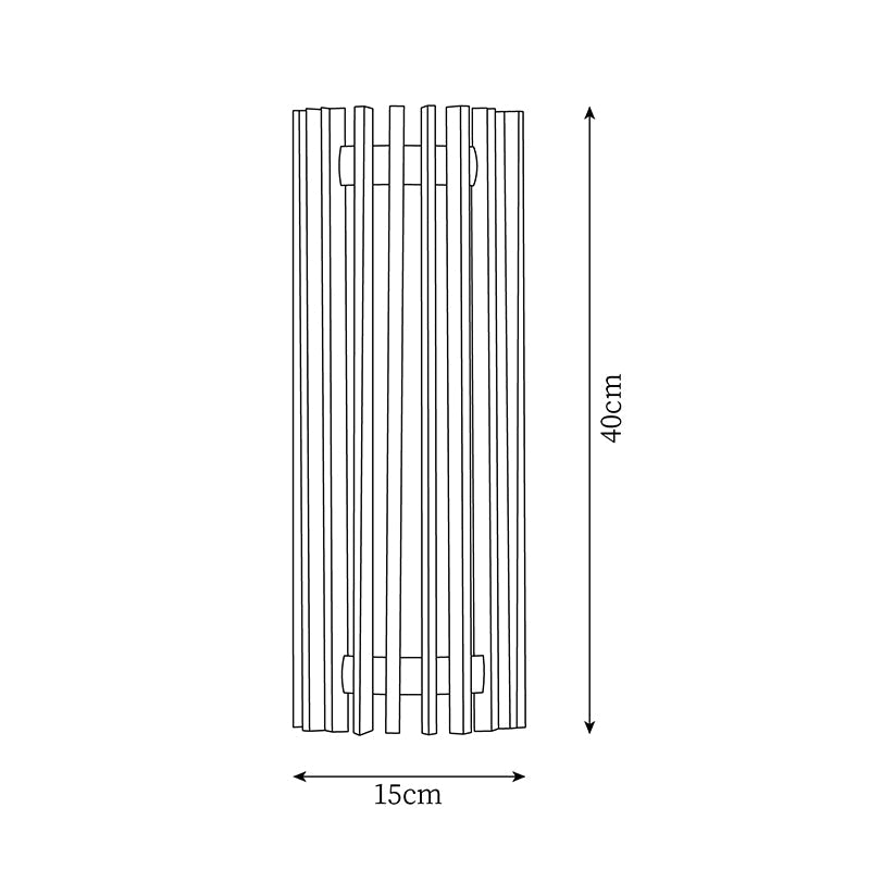 Veyno Wooden Slatted Wall Lamp - Letslighting