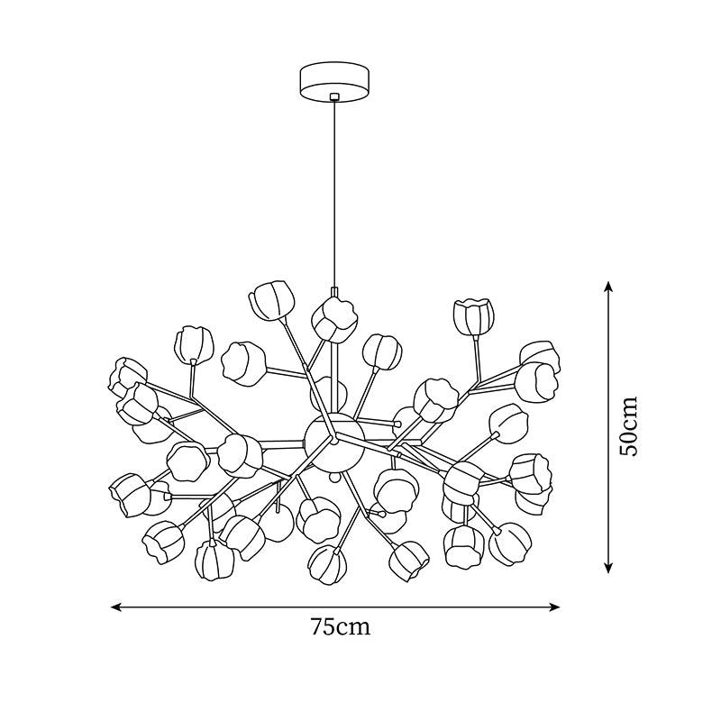 Elora Flower Chandelier - Letslighting