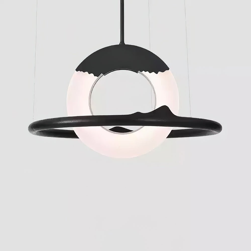 Mytalan Circular Acrylic Wood Pendant Light - Letslighting